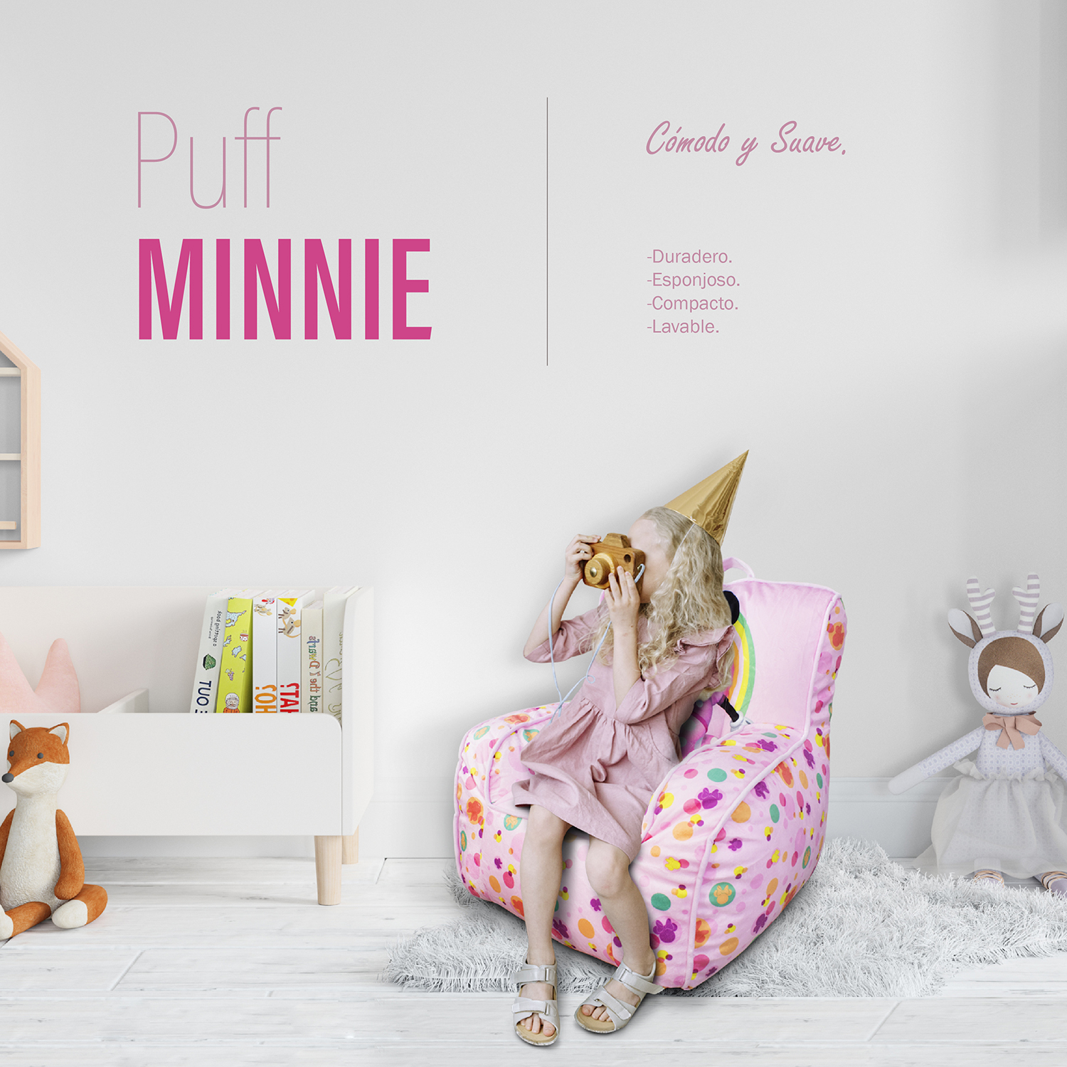Puff Sillon Infantil Minnie