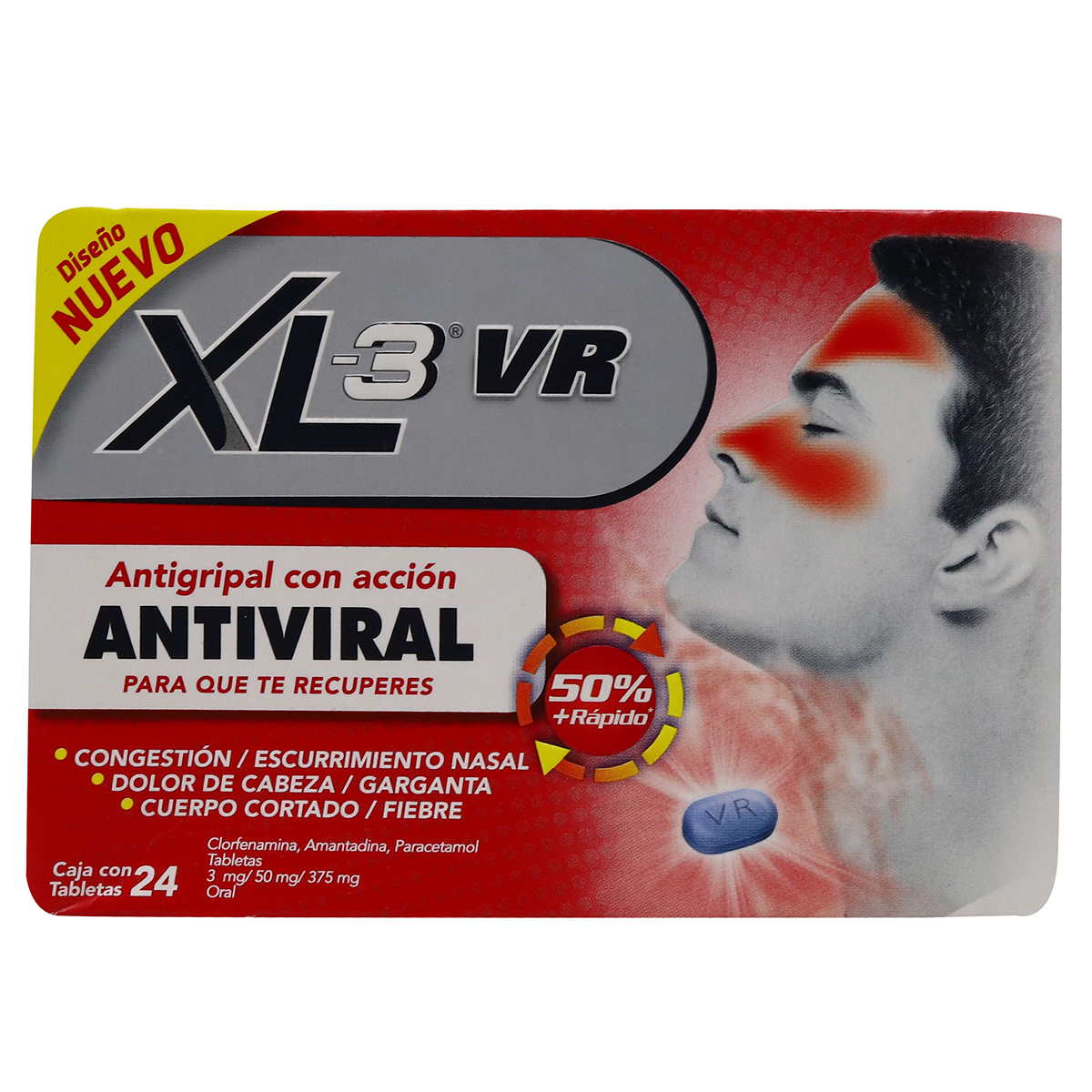 XL3 VR, CAJA CON 24 TABLETAS