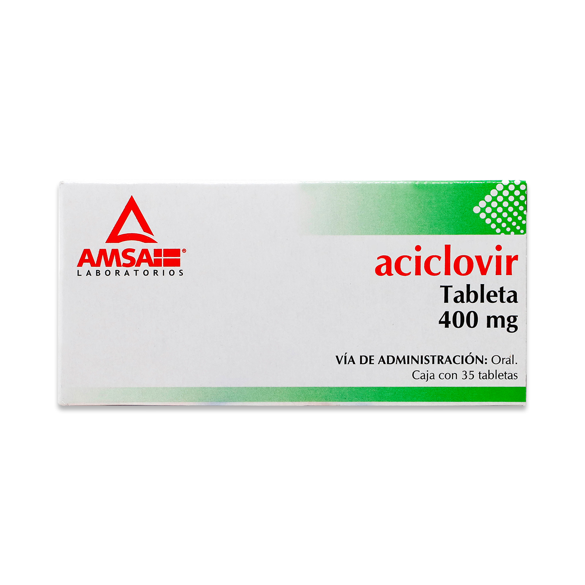 ACICLOVIR, CAJA CON 35 TABLETAS 400 MG, AMSA