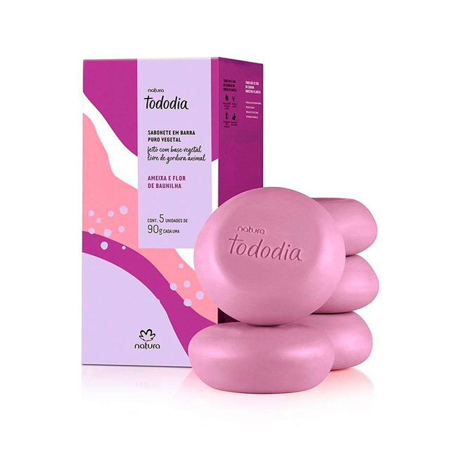 Jabones de Tocador Ciruela y Flor de Vainilla 5 piezas de 90g Tododia Natura