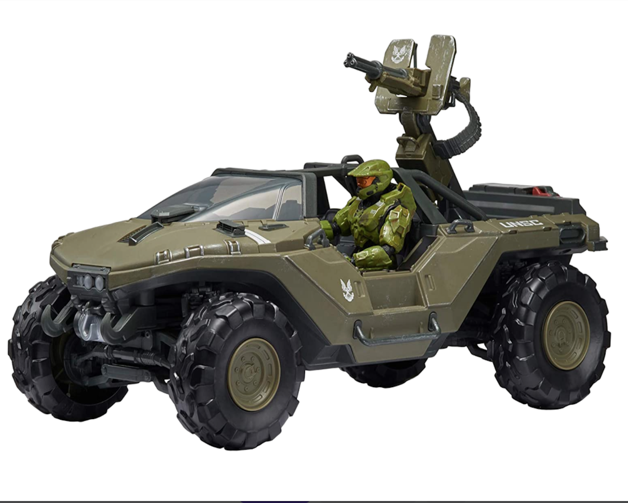 Halo Warthog con Master Chief, Vehículo de Lujo World de 4 Pulgadas.