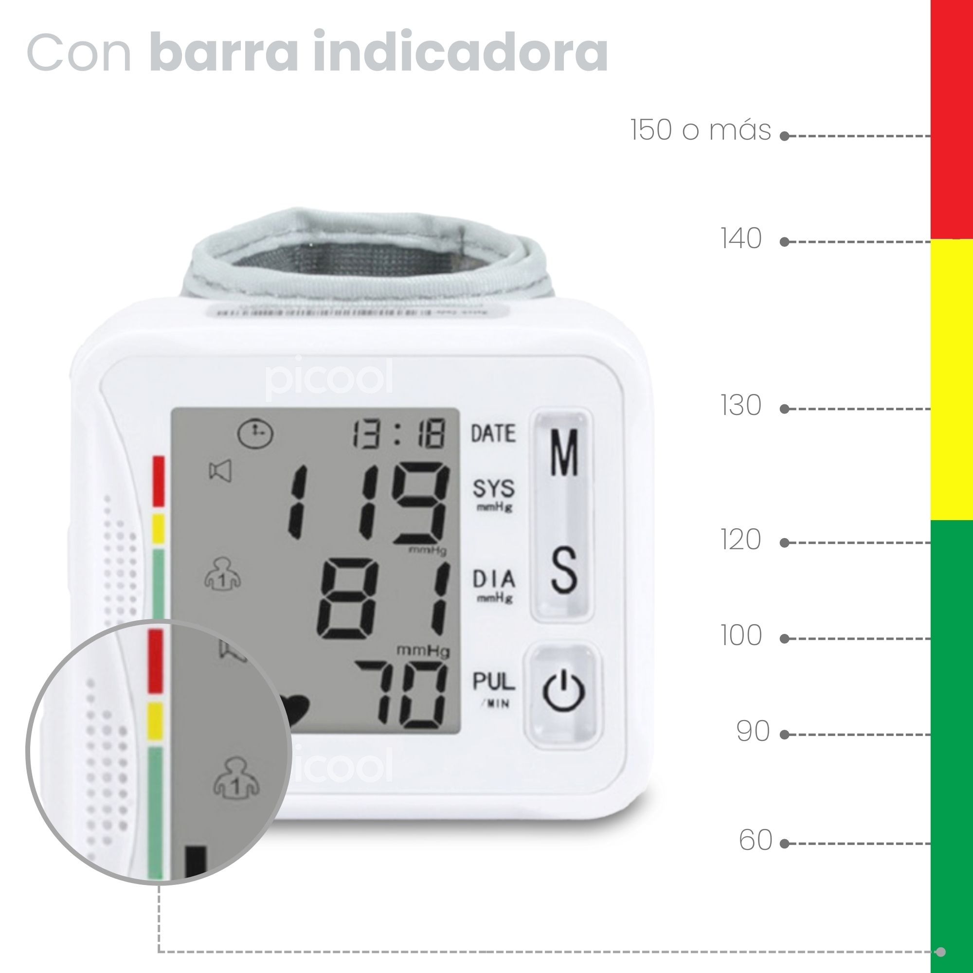 Monitor Presión Arterial Digital Muñeca Voz En Español N2