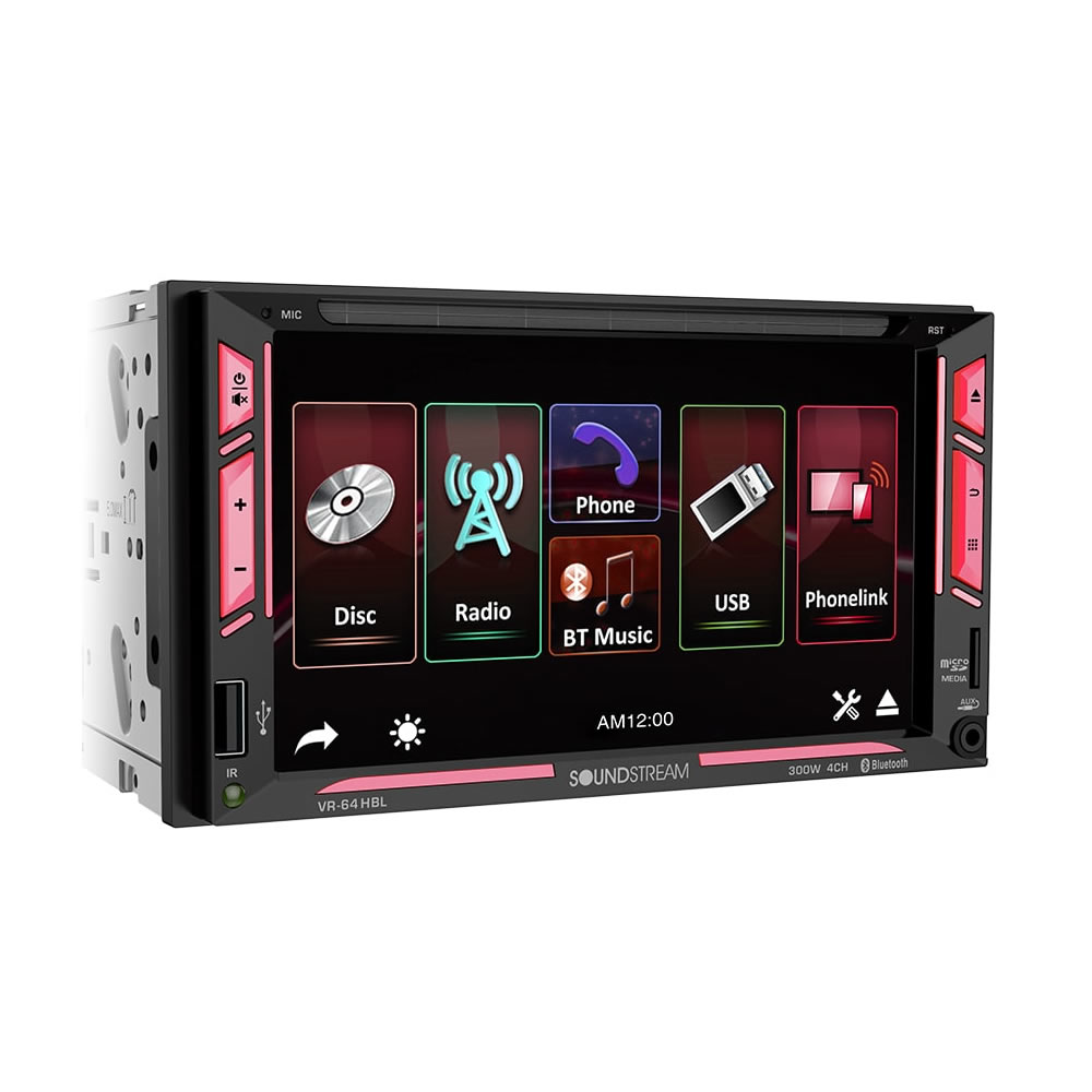 Autoestéreo Soundstream VR-64HBL Con Pantalla Táctil - Negro