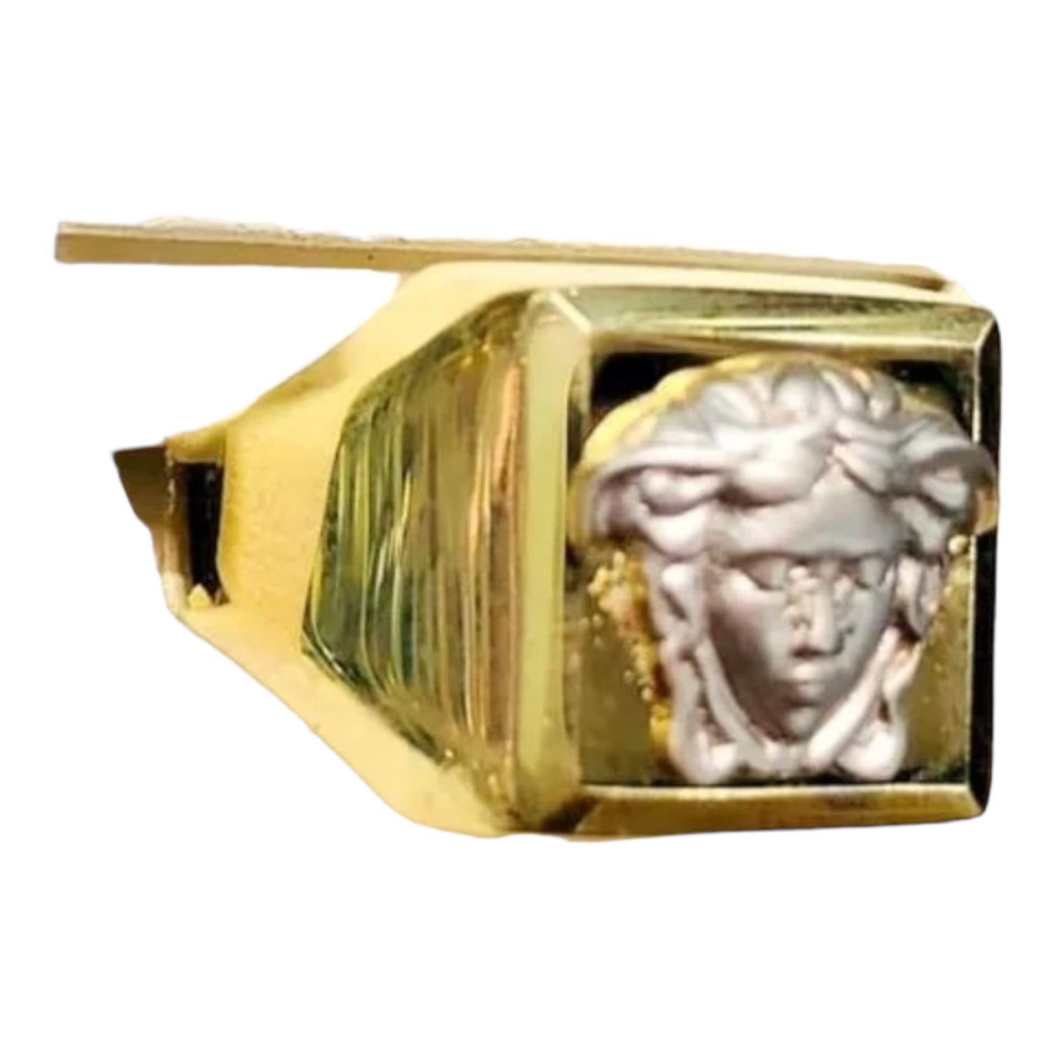 Anillo Sello Versace 2 Oros 14 K. + Obsequio