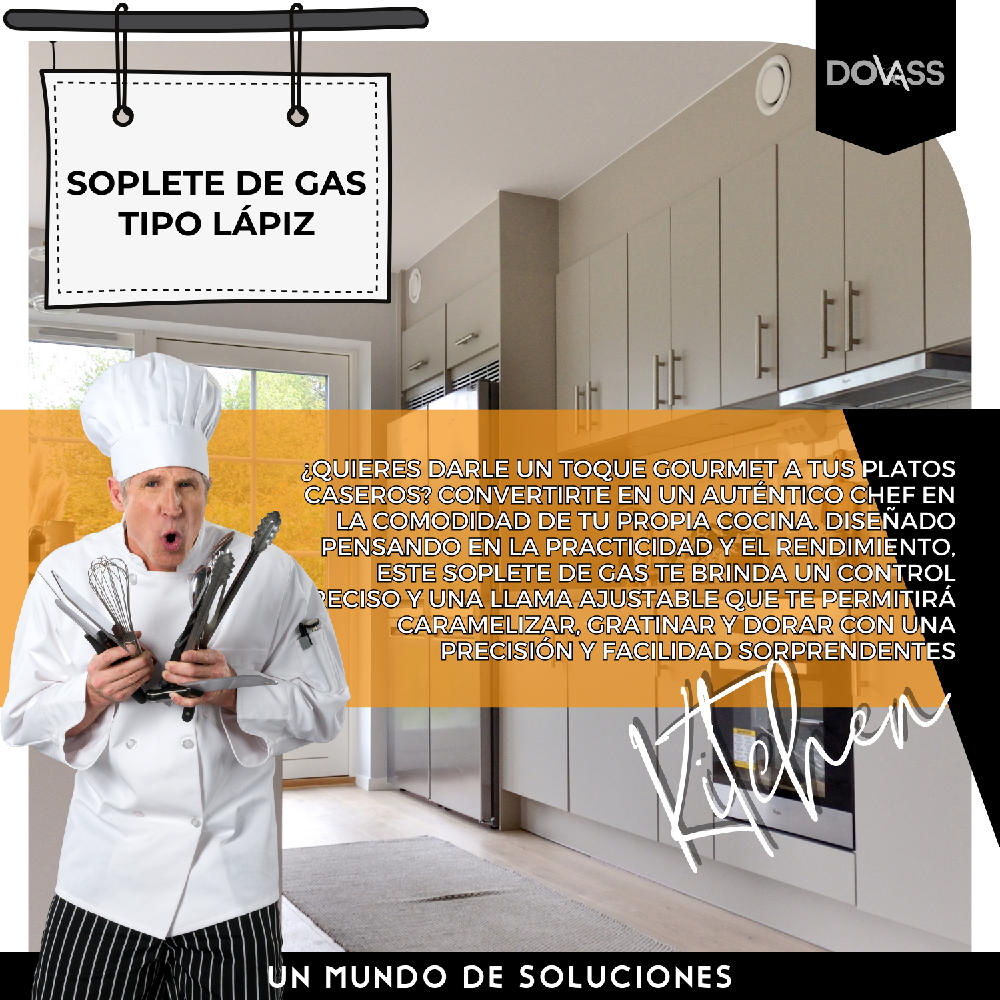 Soplete Para Cocina De Gas Butano, Encendedor Culinario De Recarga Para Gas Butano, Ajusta El Tamaño De La Flama Con Una Sola Mano, Color Negro Dirige La Llama De Una Forma Precisa
