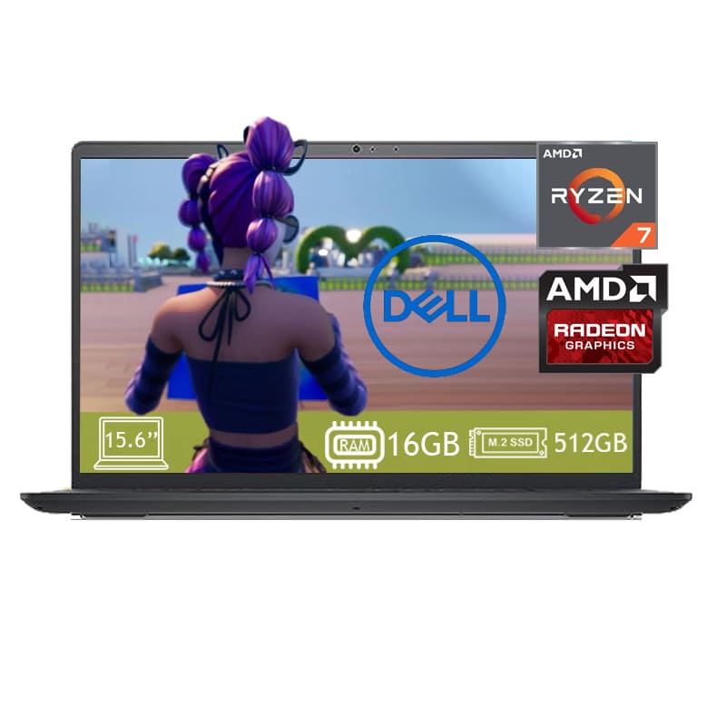 Laptop Dell Inspiron 15 3525 Ryzen 7 Ram 16GB Disco SSD 512GB 15.6'' Windows 11 - Negro