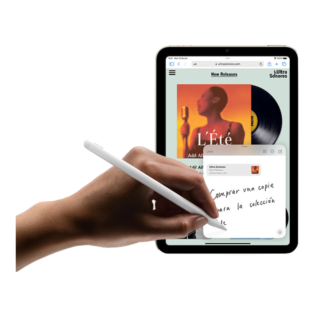 iPad Mini Liquid Retina con True Tone de 8.3" 6a generación Wi-Fi + Cellular 64 GB MK8C3LZ/A - Blanco Estelar