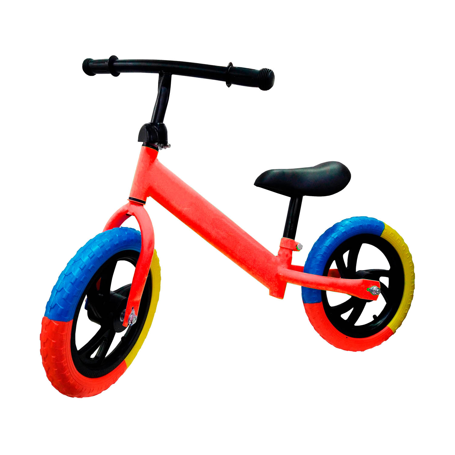Bicicleta De Equilibrio Sin Pedales Llantas De Goma Colores Rojo
