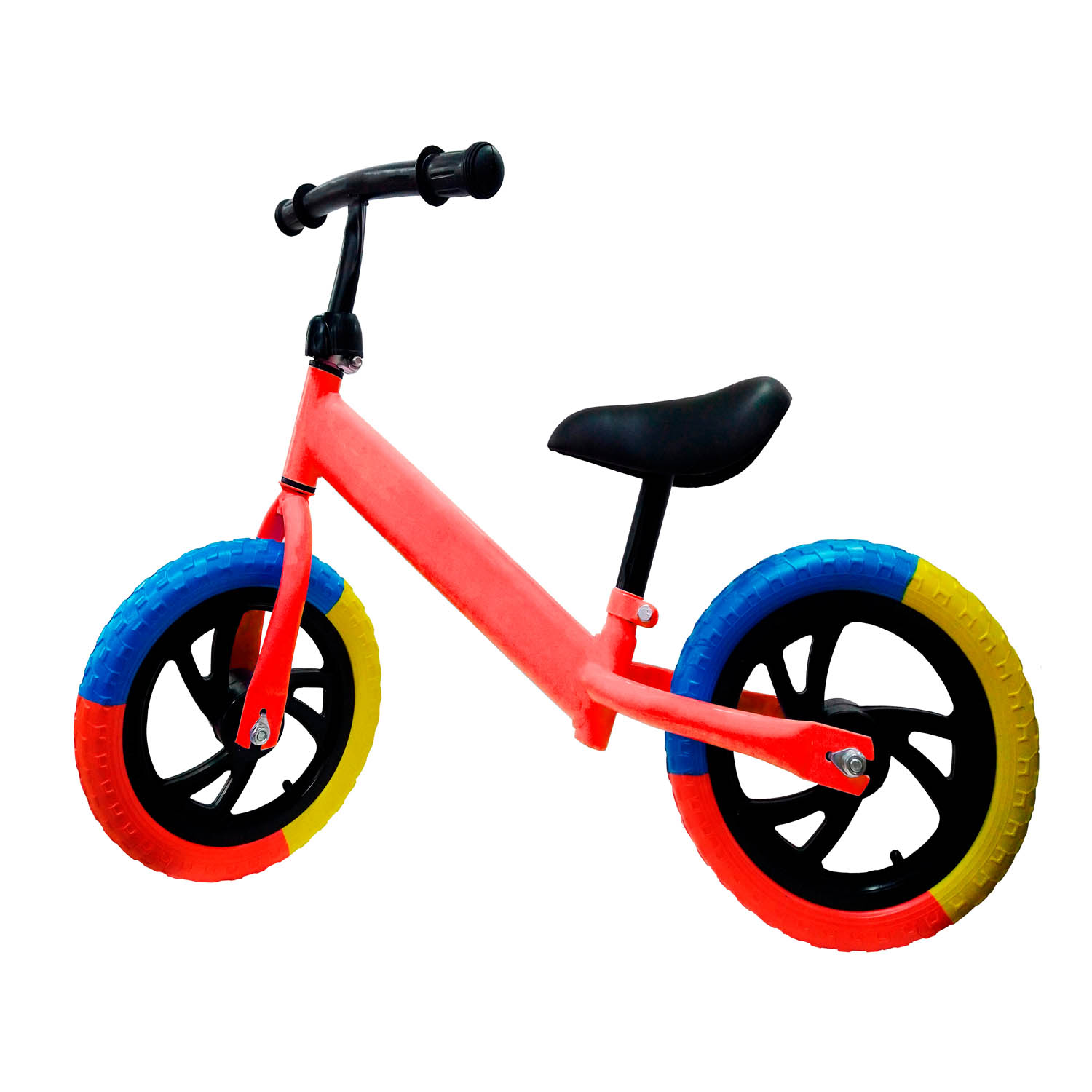 Bicicleta De Equilibrio Sin Pedales Llantas De Goma Colores Rojo