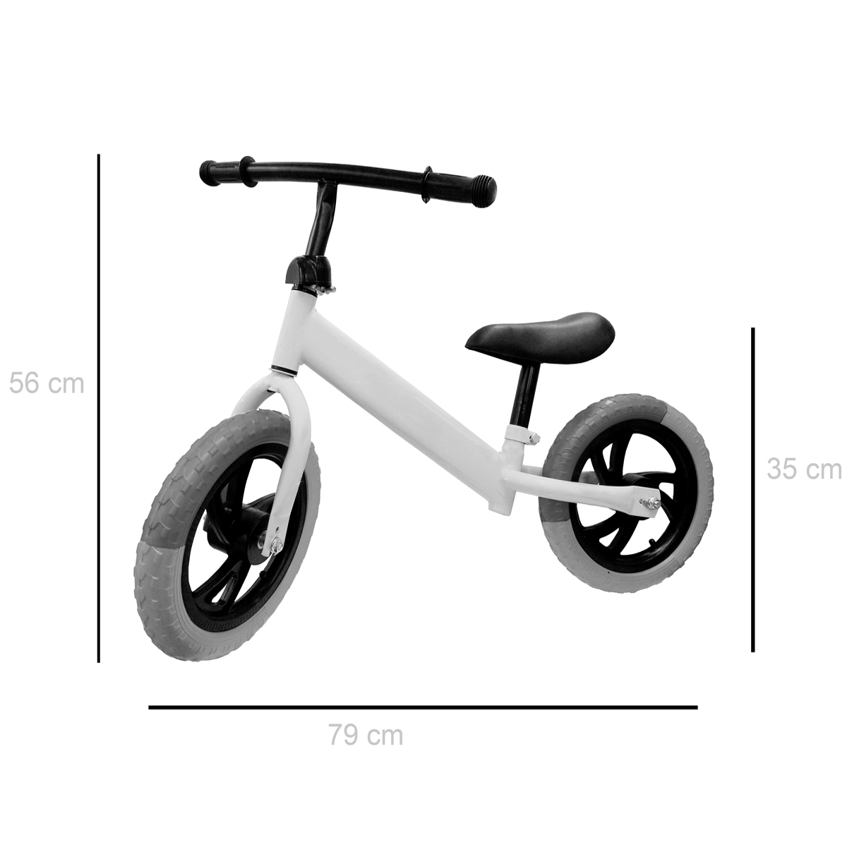 Bicicleta De Equilibrio Sin Pedales Llantas De Goma Colores Rojo