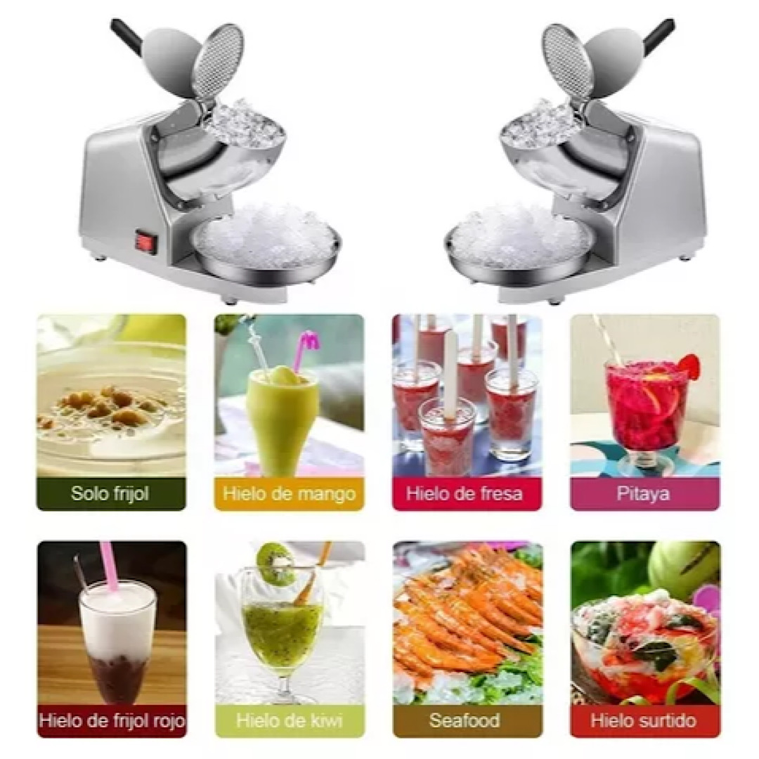 Maquina Raspados Triturador Hielo Triturador Cuchillo Doble