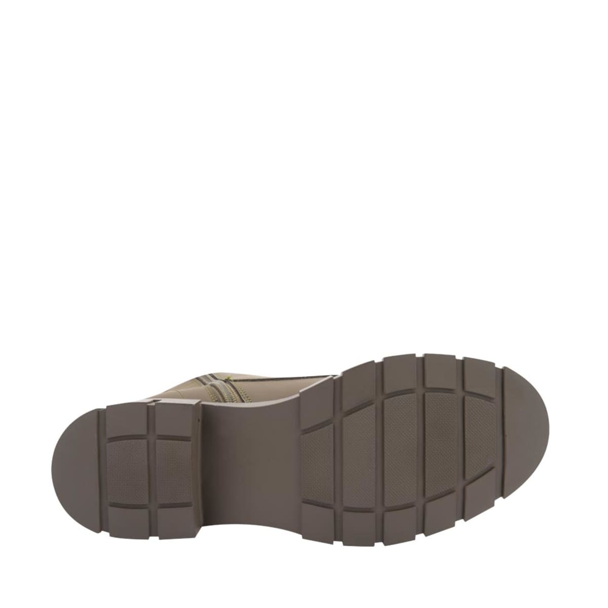 Bota militar para mujer, de nobuck con agujetas y suela track, color verde olivo, marca HPC Polo, mod. 1110566