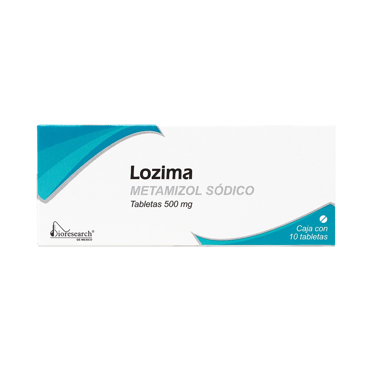 LOZIMA METAMIZOL SODICO, 10 TABLETAS 500 MG, BIORESEARCH