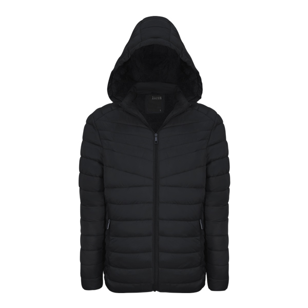 CHAMARRA PARA CABALLERO RAFAEL CON ELASTICO EN CINTURA Y PUÑOS, AFELPADO EN INTERIOR, CAPUCHA DESMONTABLE 