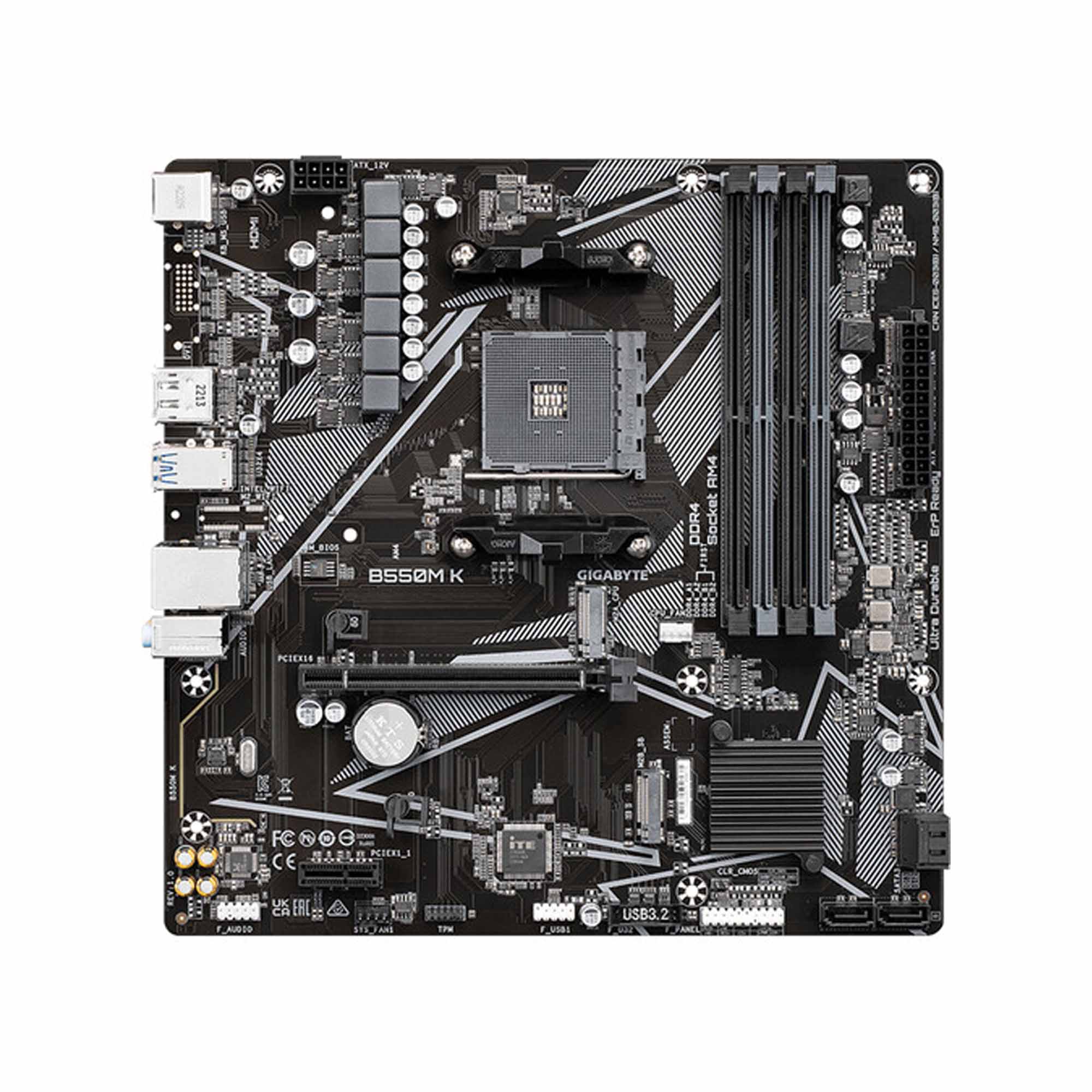 Tarjeta Madre Gigabyte Micro ATX B550M K S-AM4 AMD B550 128GB DDR4 HDMI