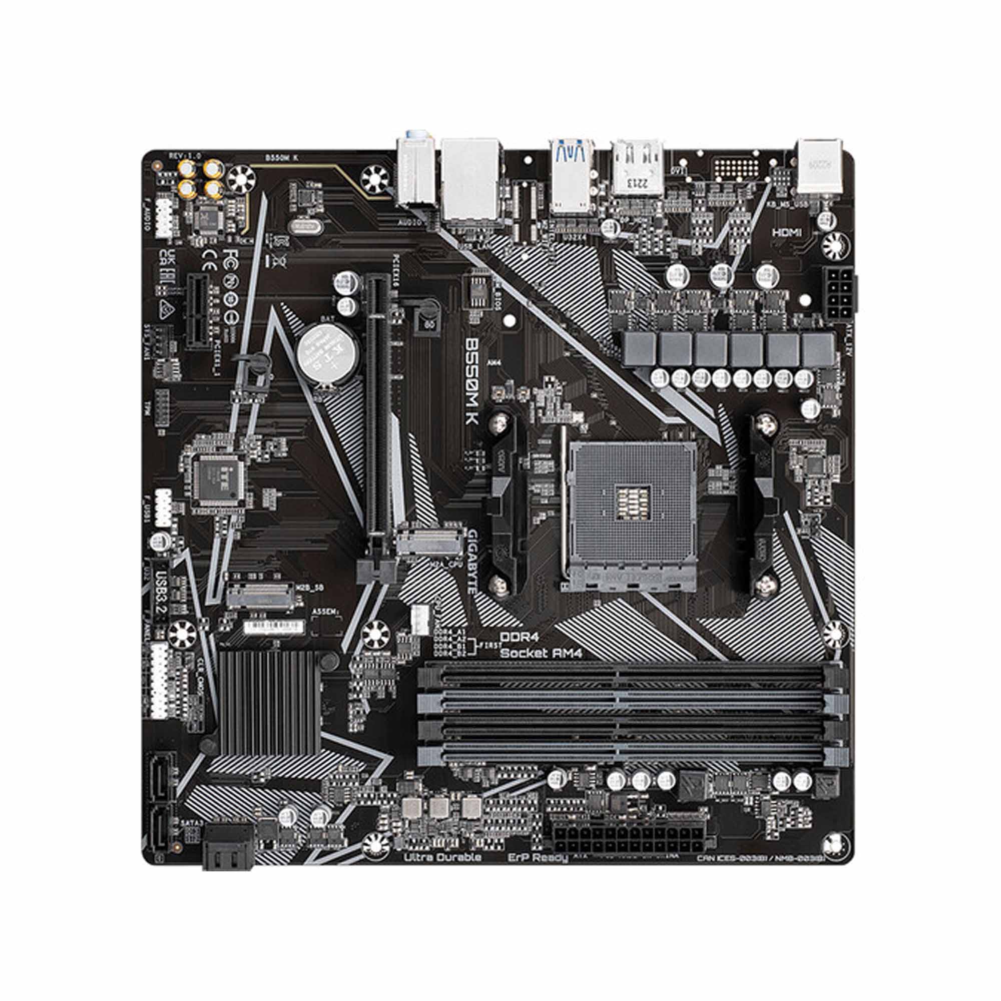Tarjeta Madre Gigabyte Micro ATX B550M K S-AM4 AMD B550 128GB DDR4 HDMI