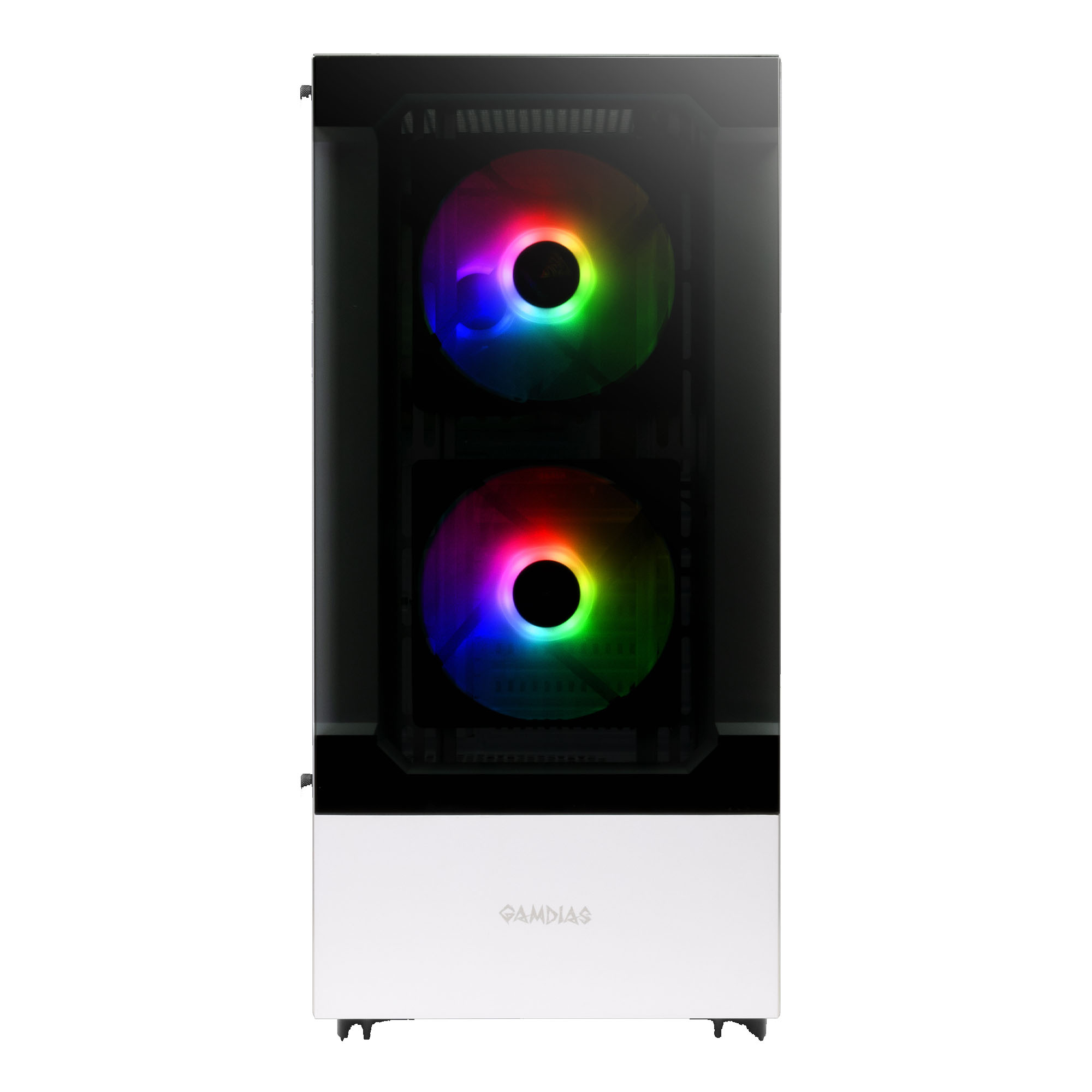 Gabinete Gamdias Talos E3 Media Torre Atx Cristal Sin Fuente Argb Blanco.