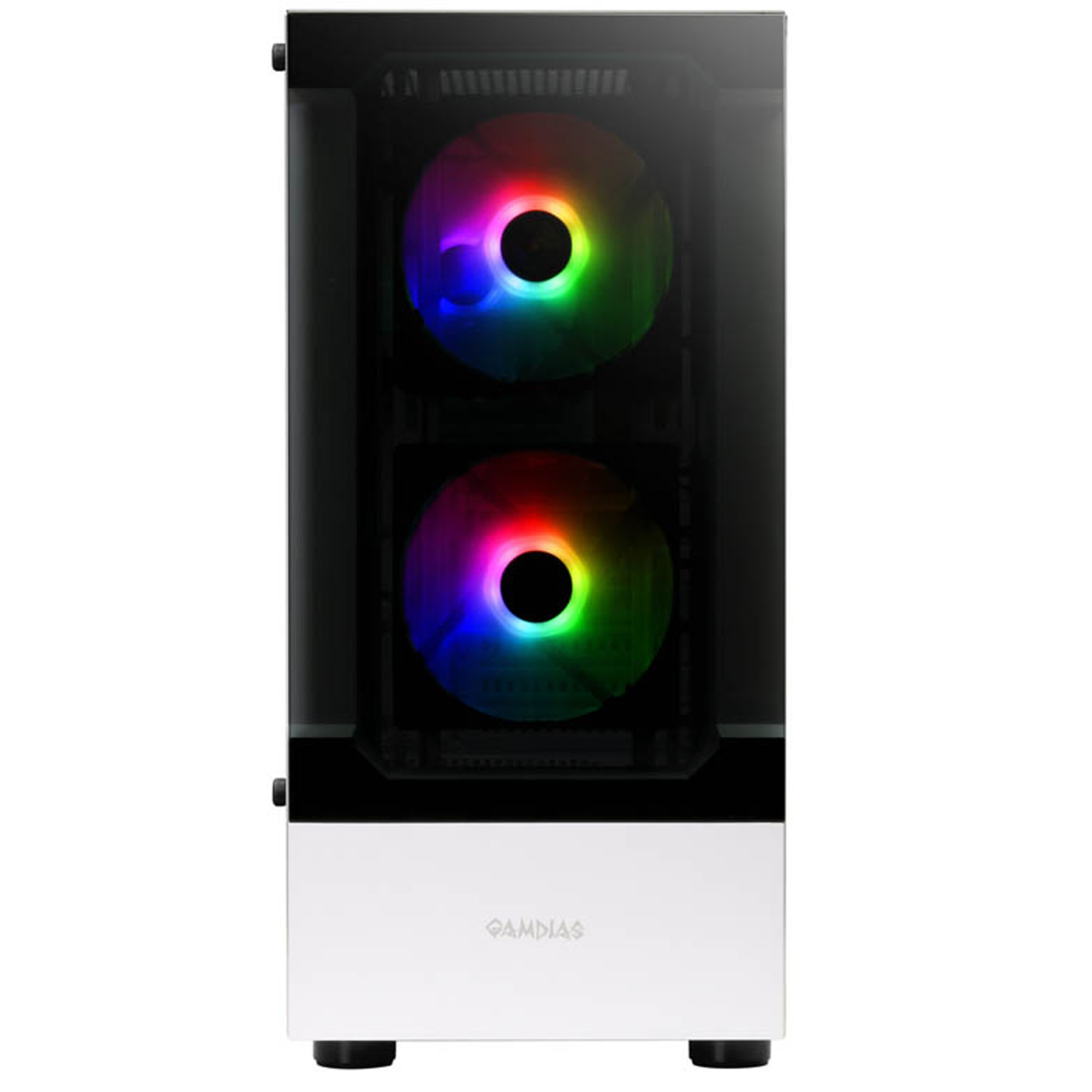 Gabinete Gamdias Talos E3 Media Torre Atx Cristal Sin Fuente Argb Blanco.