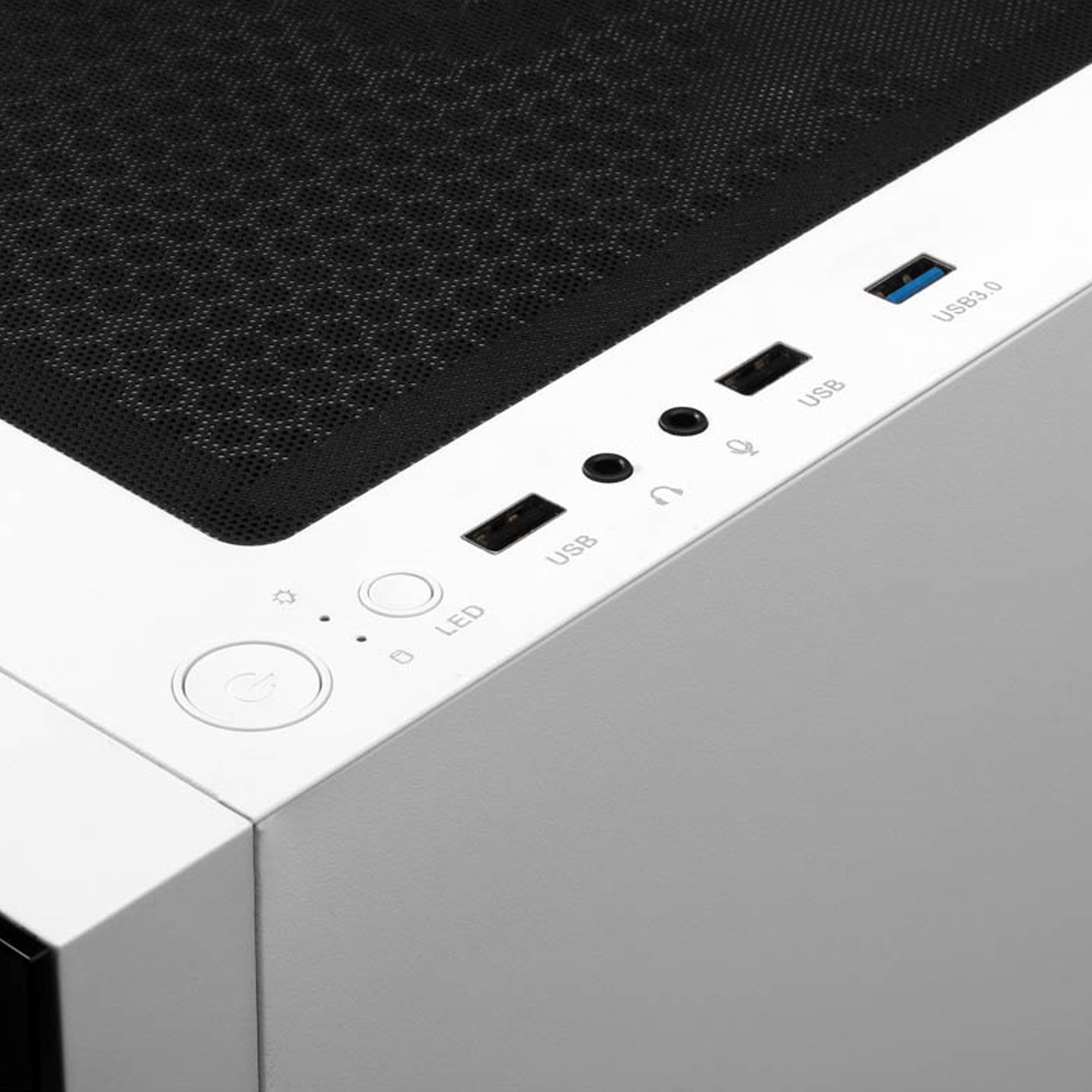 Gabinete Gamdias Talos E3 Media Torre Atx Cristal Sin Fuente Argb Blanco.