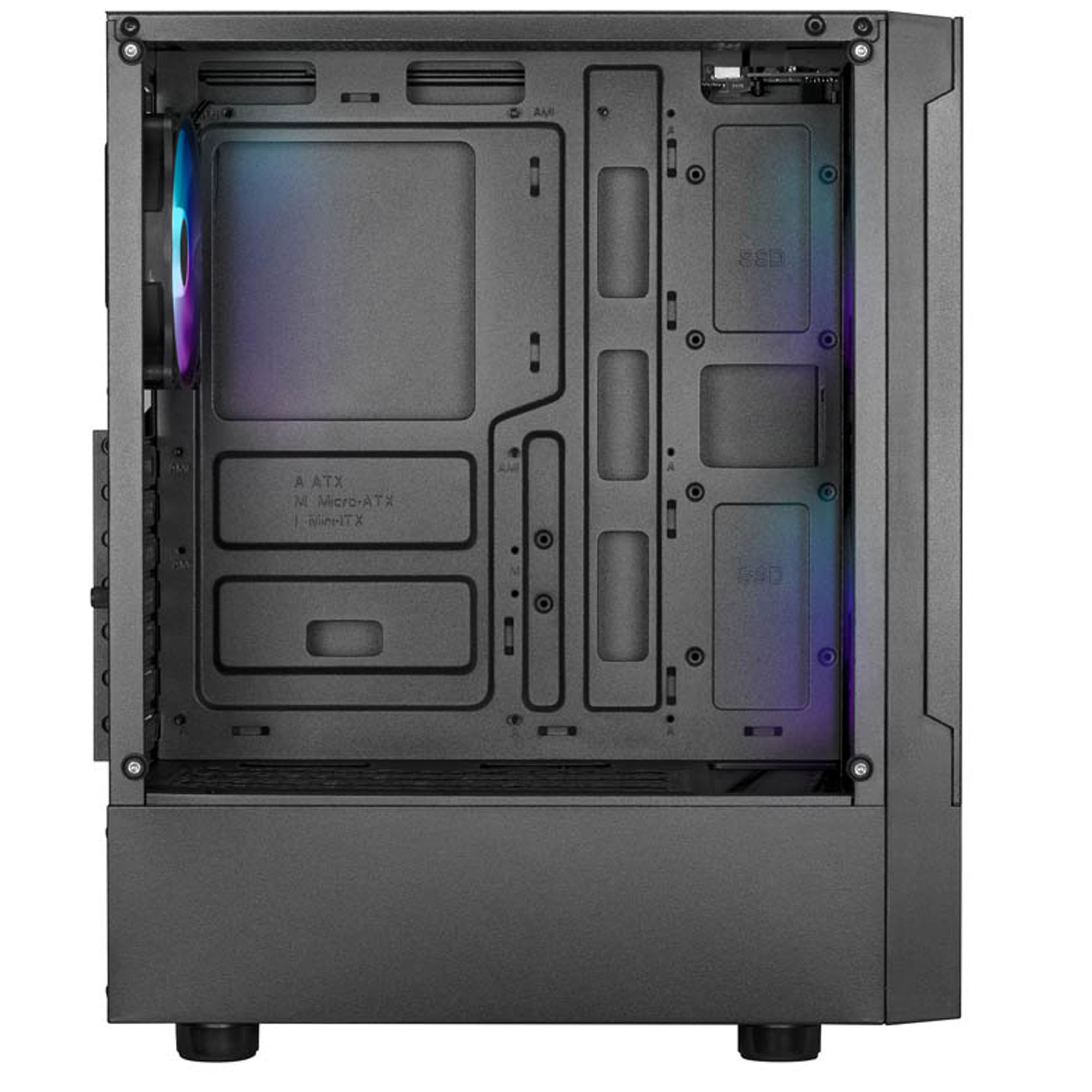 Gabinete Gamdias Talos E3 Mesh Media Torre Atx Cristal Sin Fuente Argb Blanco