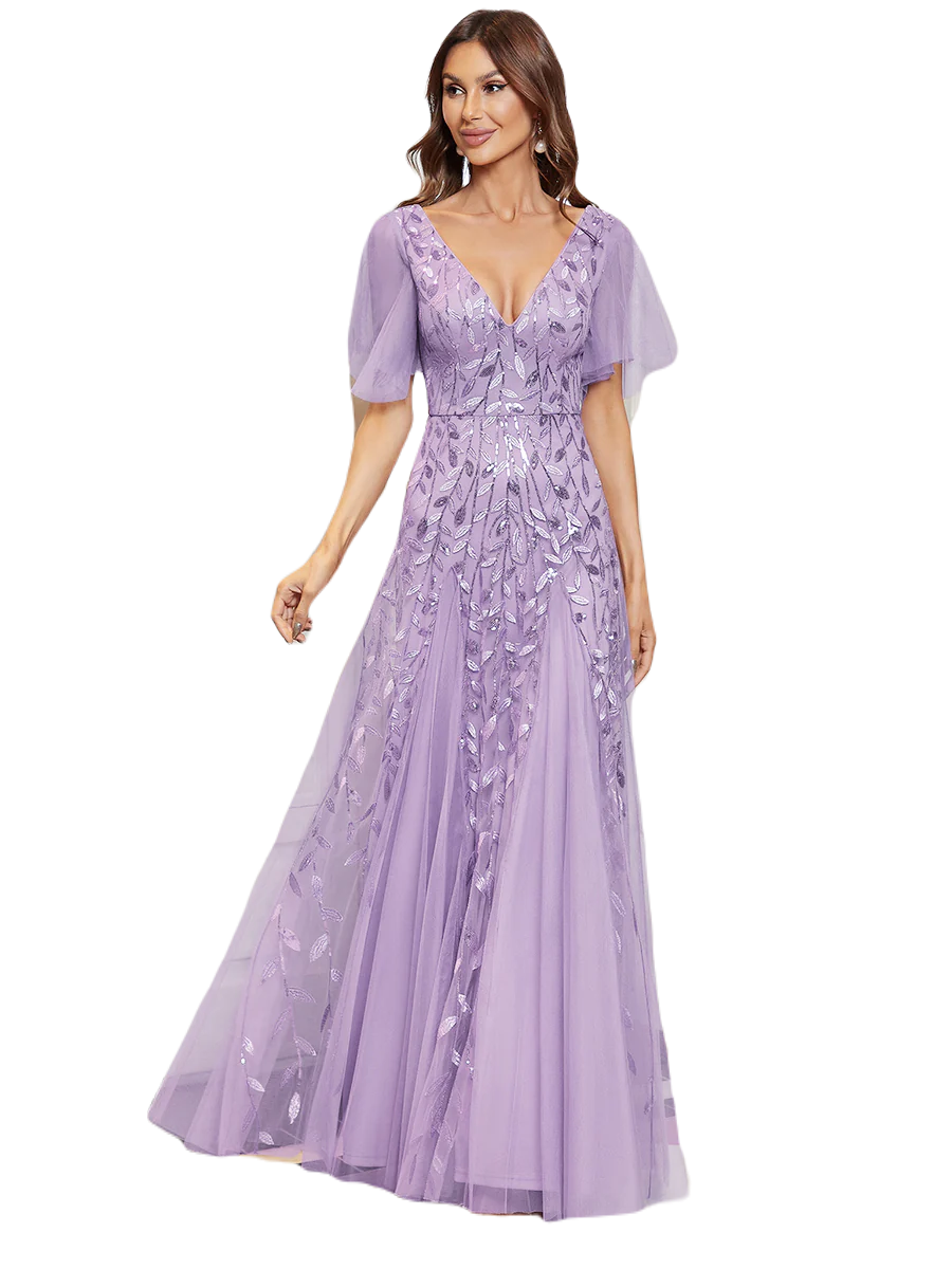 Vestimenta Formal Conjunto Lila Mujer Vestido Elegante De Fiesta