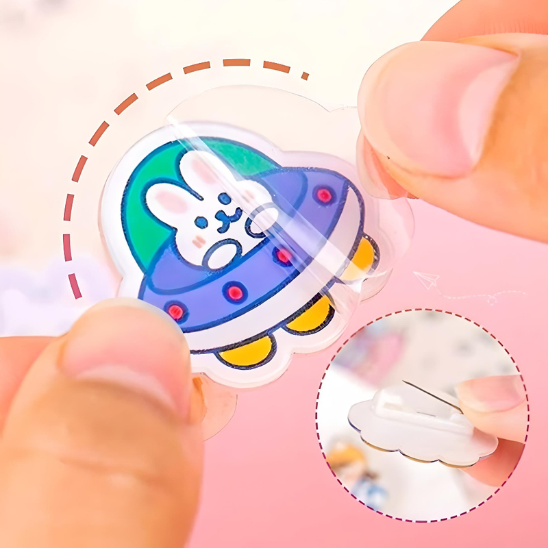 Pin Broche Acrílico Prendedor Kawaii Insignia Colgante Set