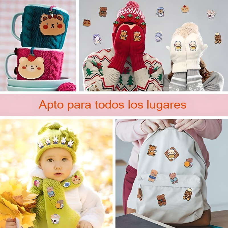 Pin Broche Acrílico Prendedor Kawaii Insignia Colgante Set