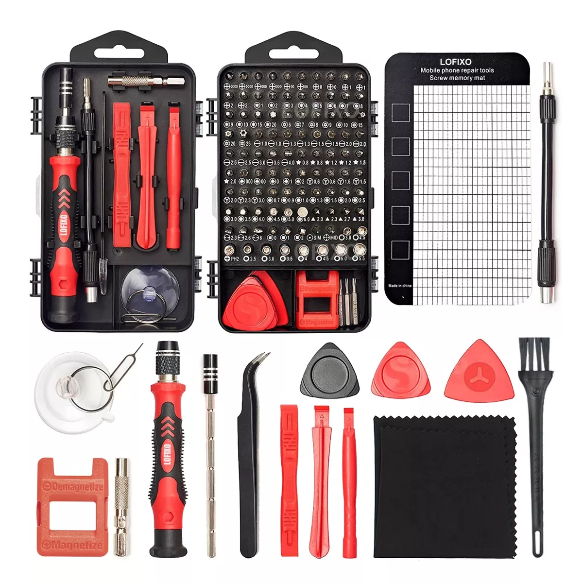 Juego De Herramientas Kit Destornillador Torx Negro/Rojo