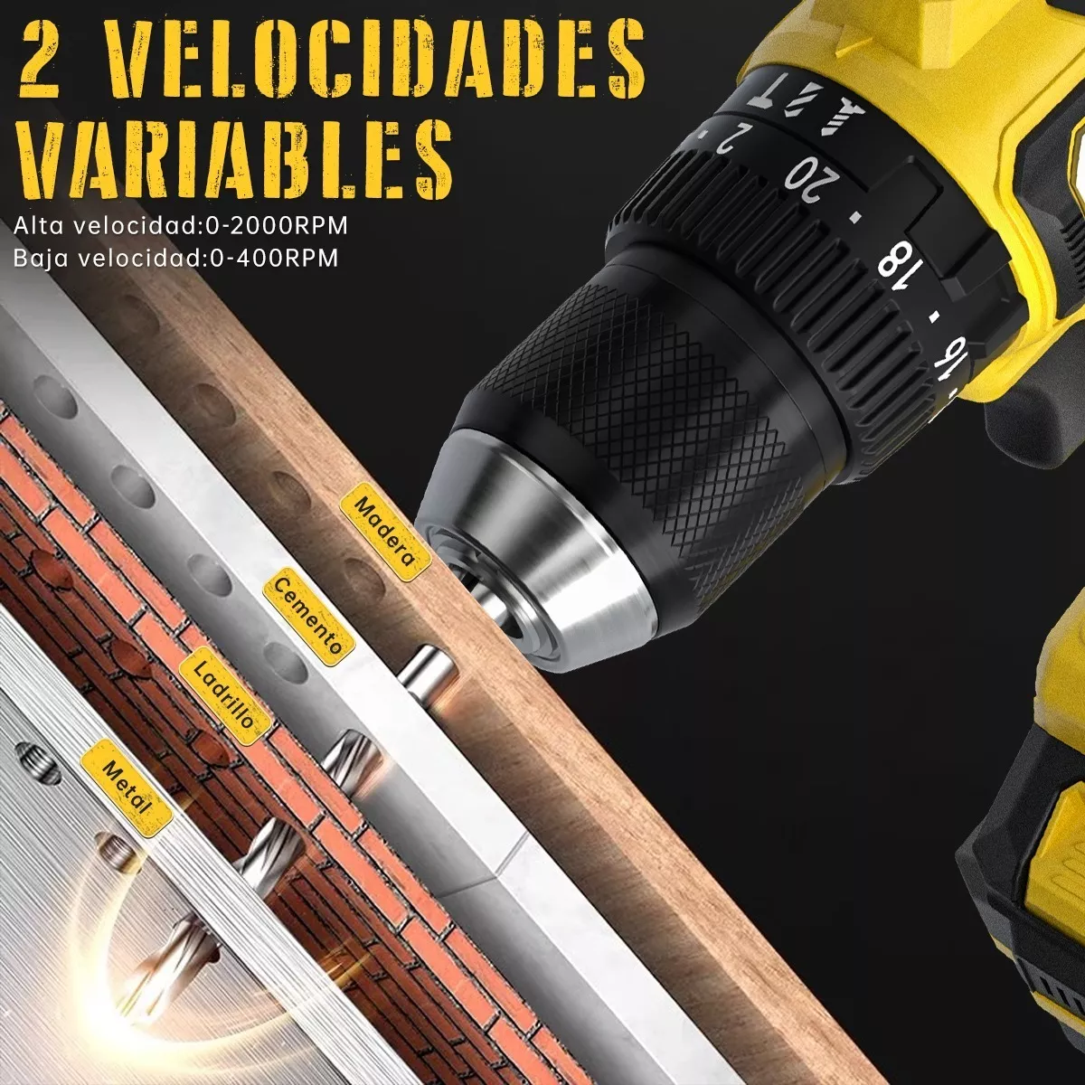 Taladro Rotomartillo Inalámbrico Sin Carbones 4.0ah
