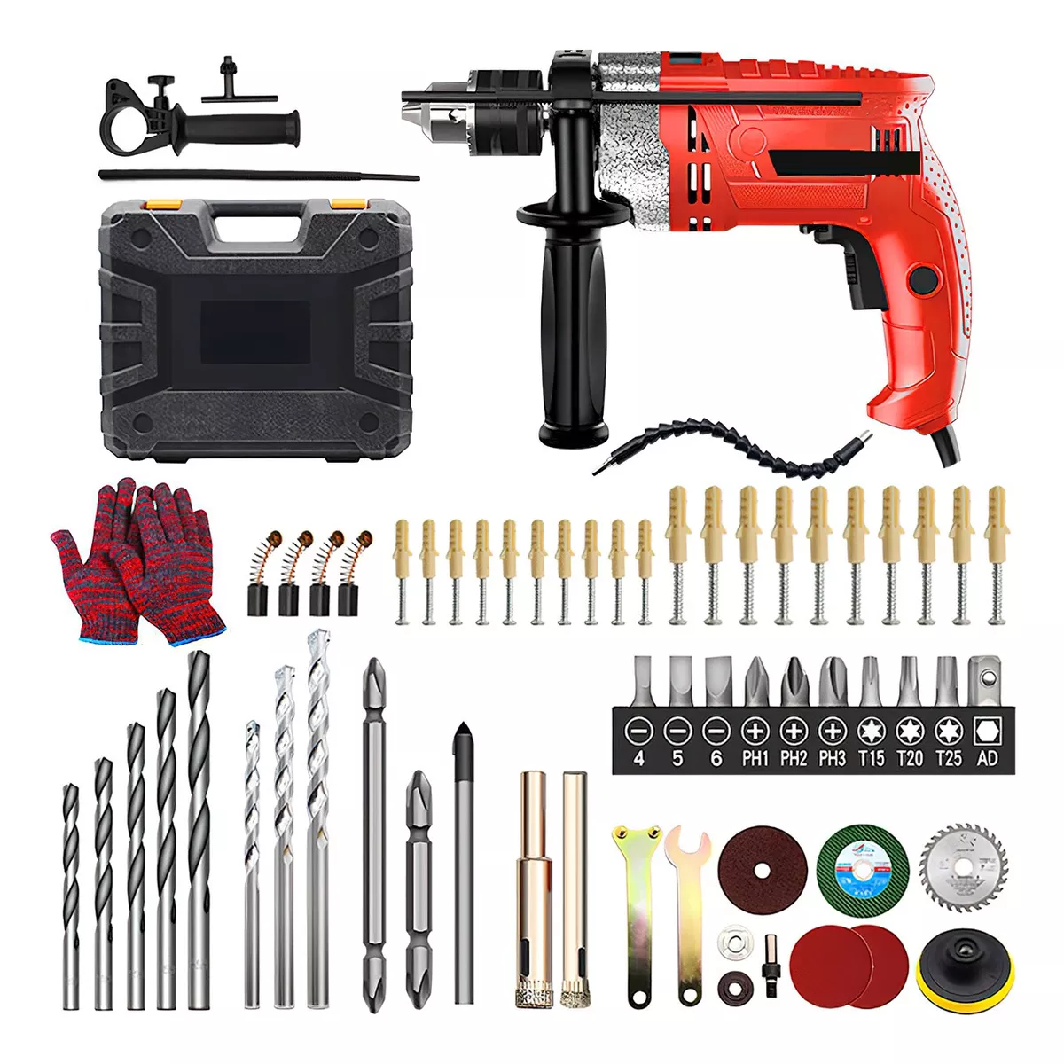 Set Taladro Rotomartillo 2000w Professional Set 84pcs