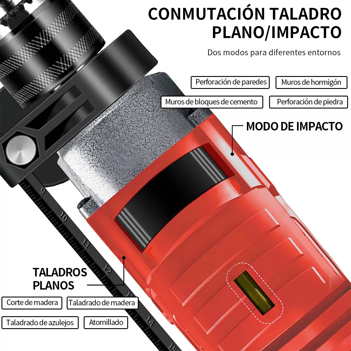 Set Taladro Rotomartillo 2000w Professional Set 84pcs