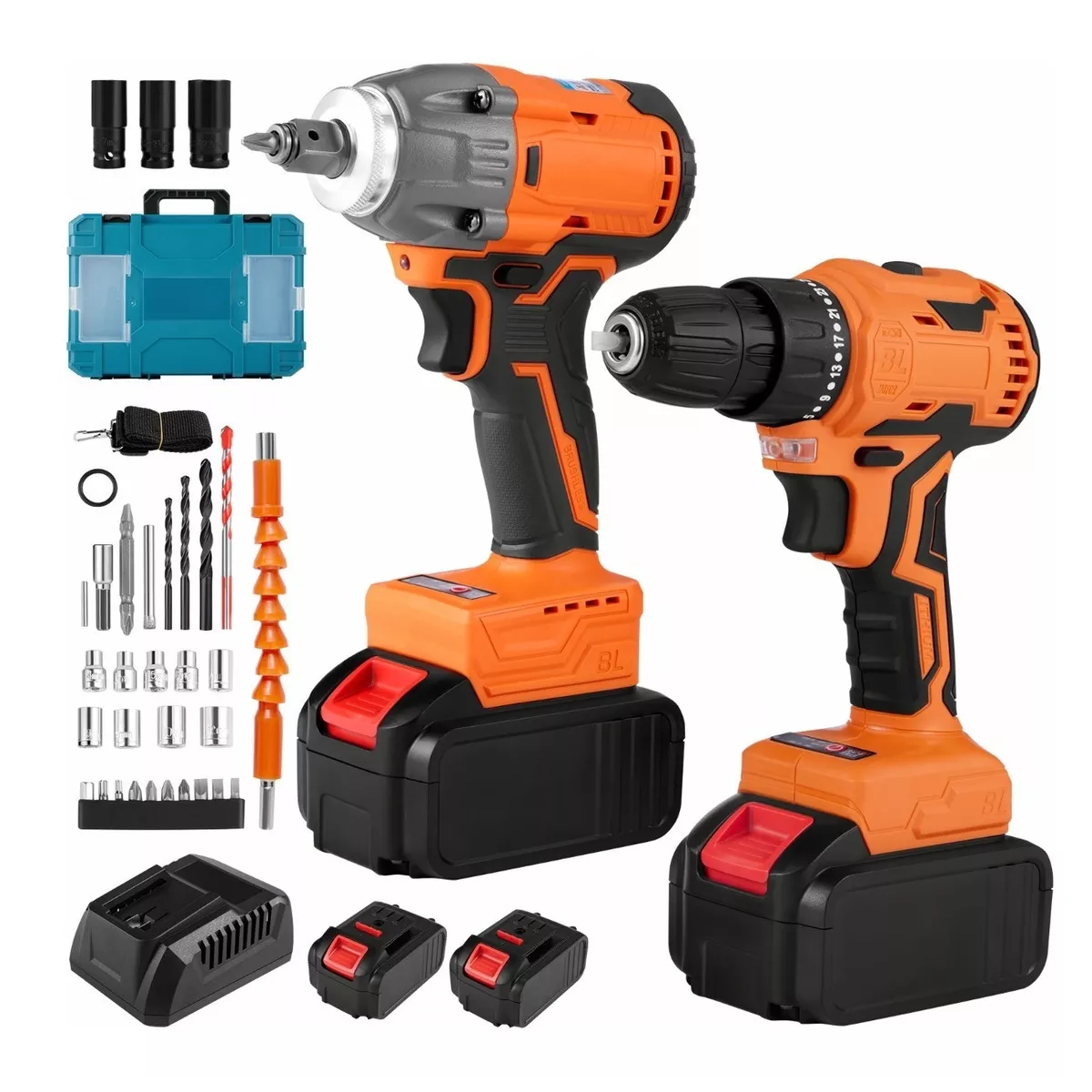 Juego Taladros Combinados Y Atornilladores De Impacto De Mano