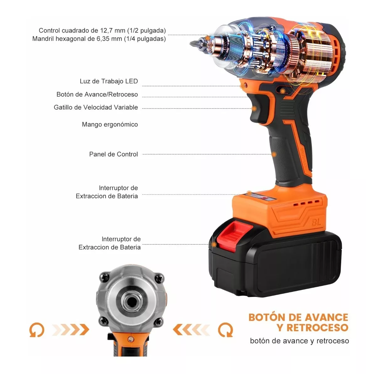 Juego Taladros Combinados Y Atornilladores De Impacto De Mano