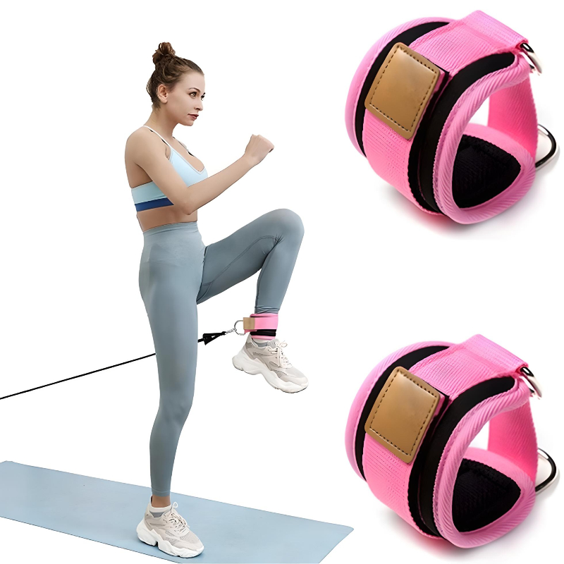 2 Pz Rosa Grillete Para Tobillo Gym Entrenamiento De Glúteo