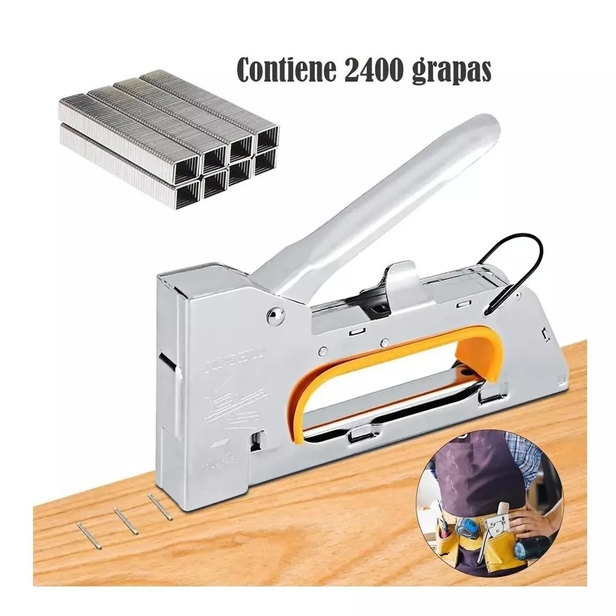 Engrapadora Tipo Pistola Para Tapiceria Con 2400 Grapas 