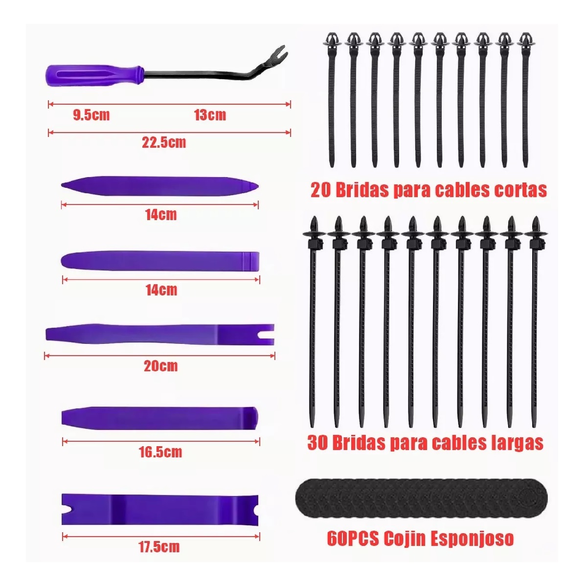 Set Grapas Automotrices 1211 Pzs Con Quita Grapas Molduras