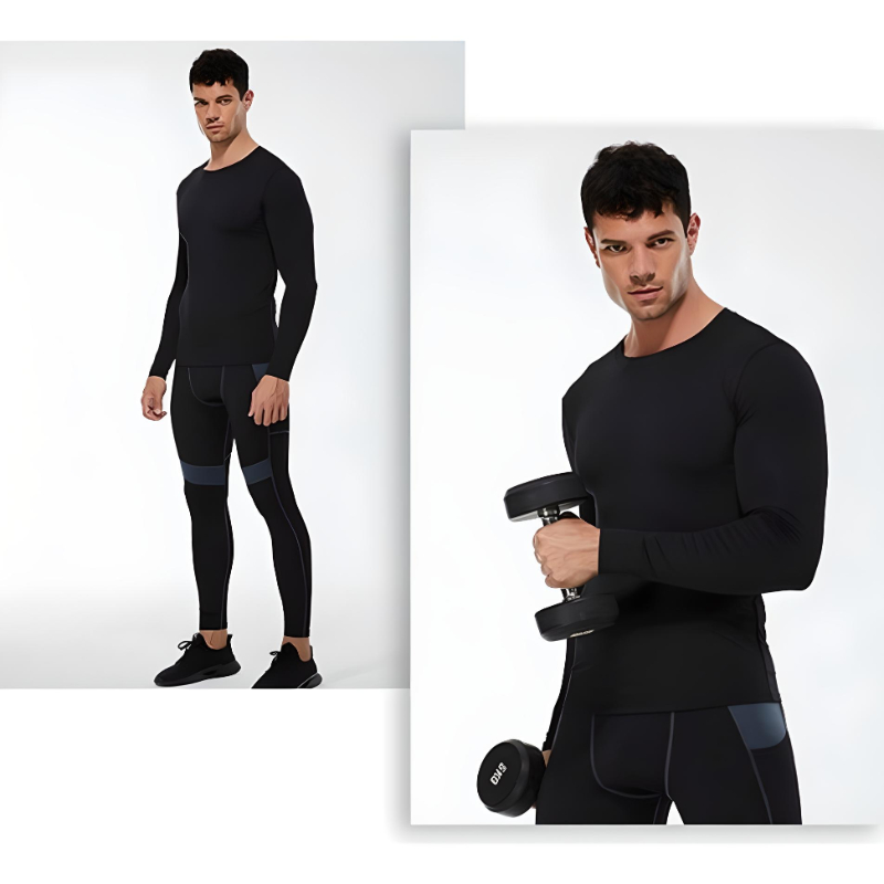 Playera Deportivas Licra Con Spandex Lisa Ropa Hombre Negro