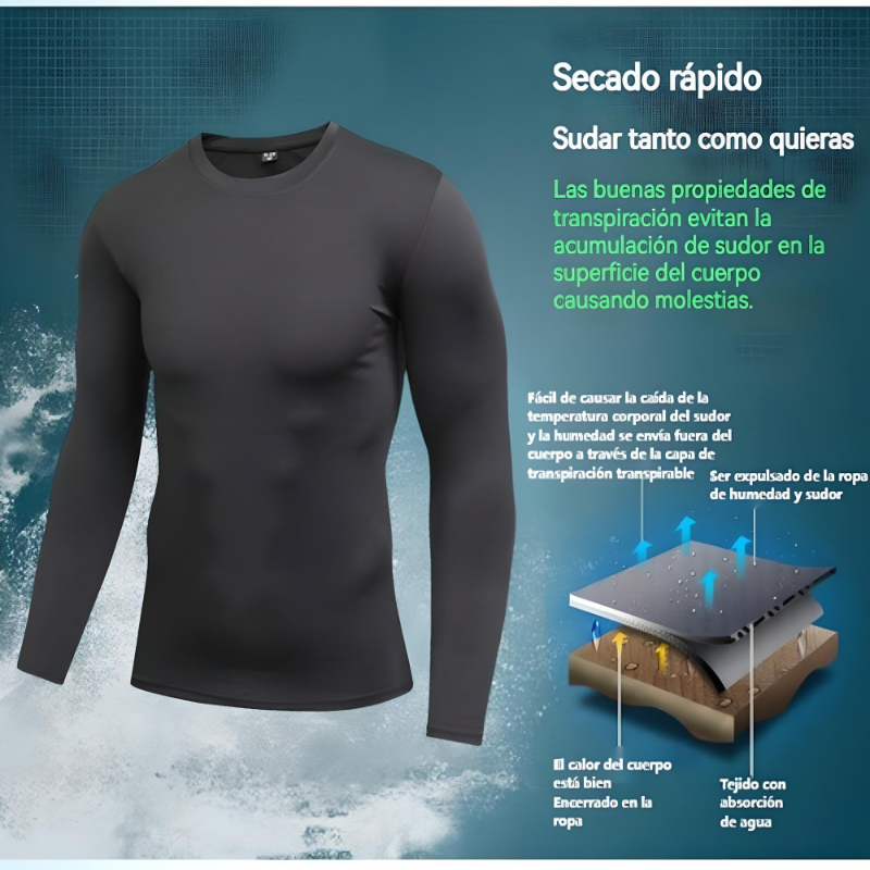 Playera Deportivas Licra Con Spandex Lisa Ropa Hombre Negro