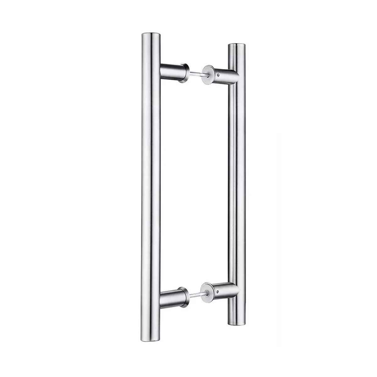 Jaladera Acero Inoxidable Tipo H Puerta Cristal,60cm, Satín Plata