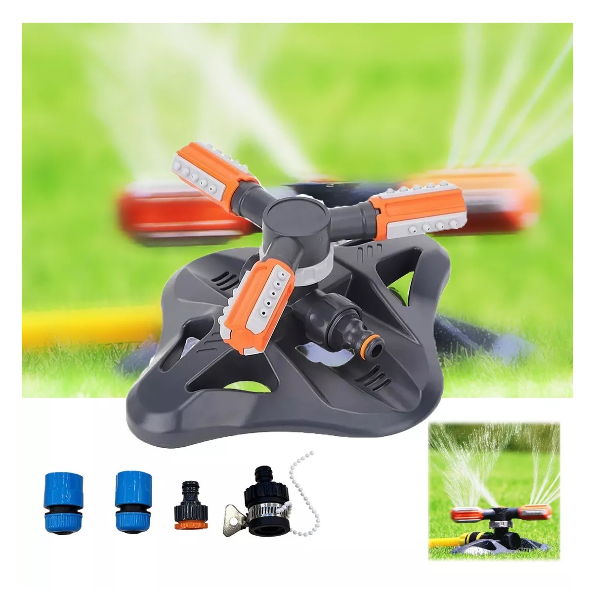 Aspersores Riego Jardín Giratorio Automático 360  Grados Césped