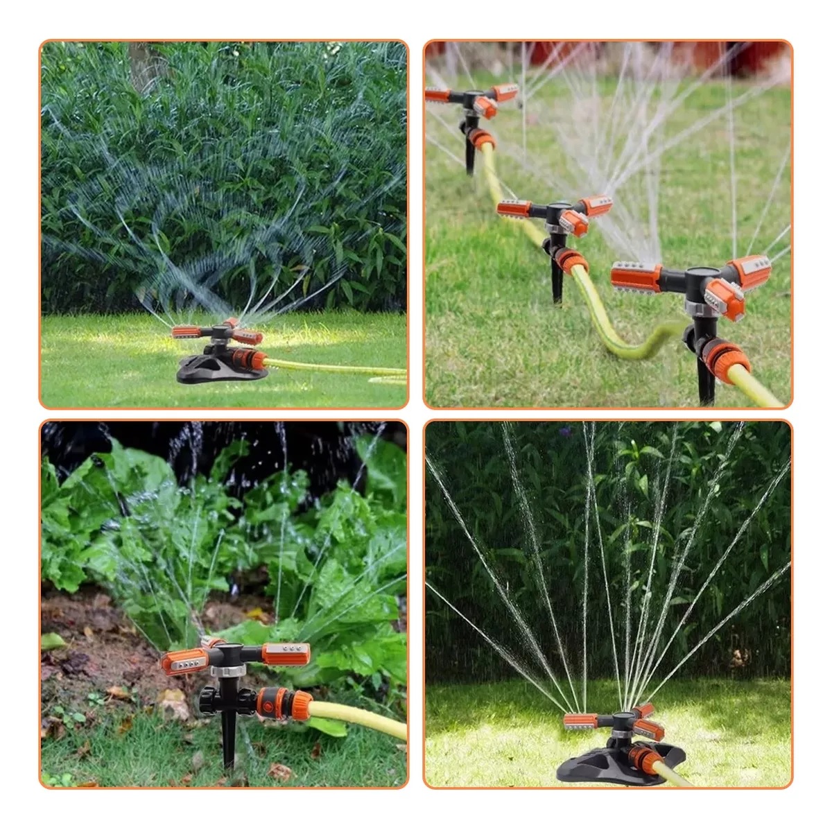 Aspersores Riego Jardín Giratorio Automático 360  Grados Césped