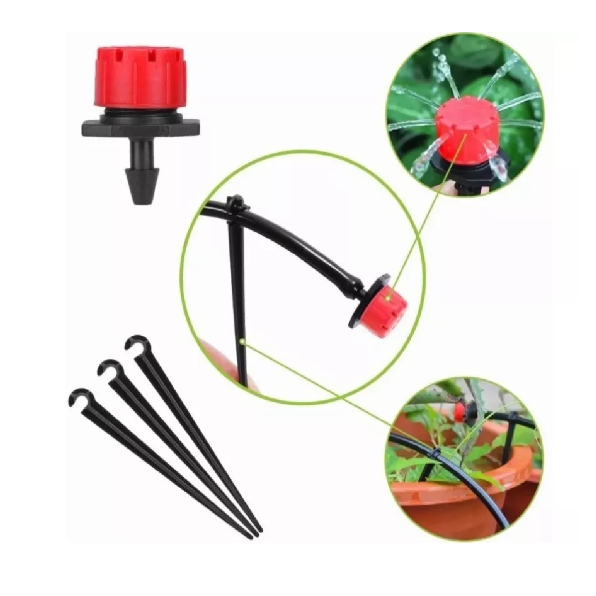 Sistema De Riego Automático Por Goteo Ahorra Agua 50m 211pzs
