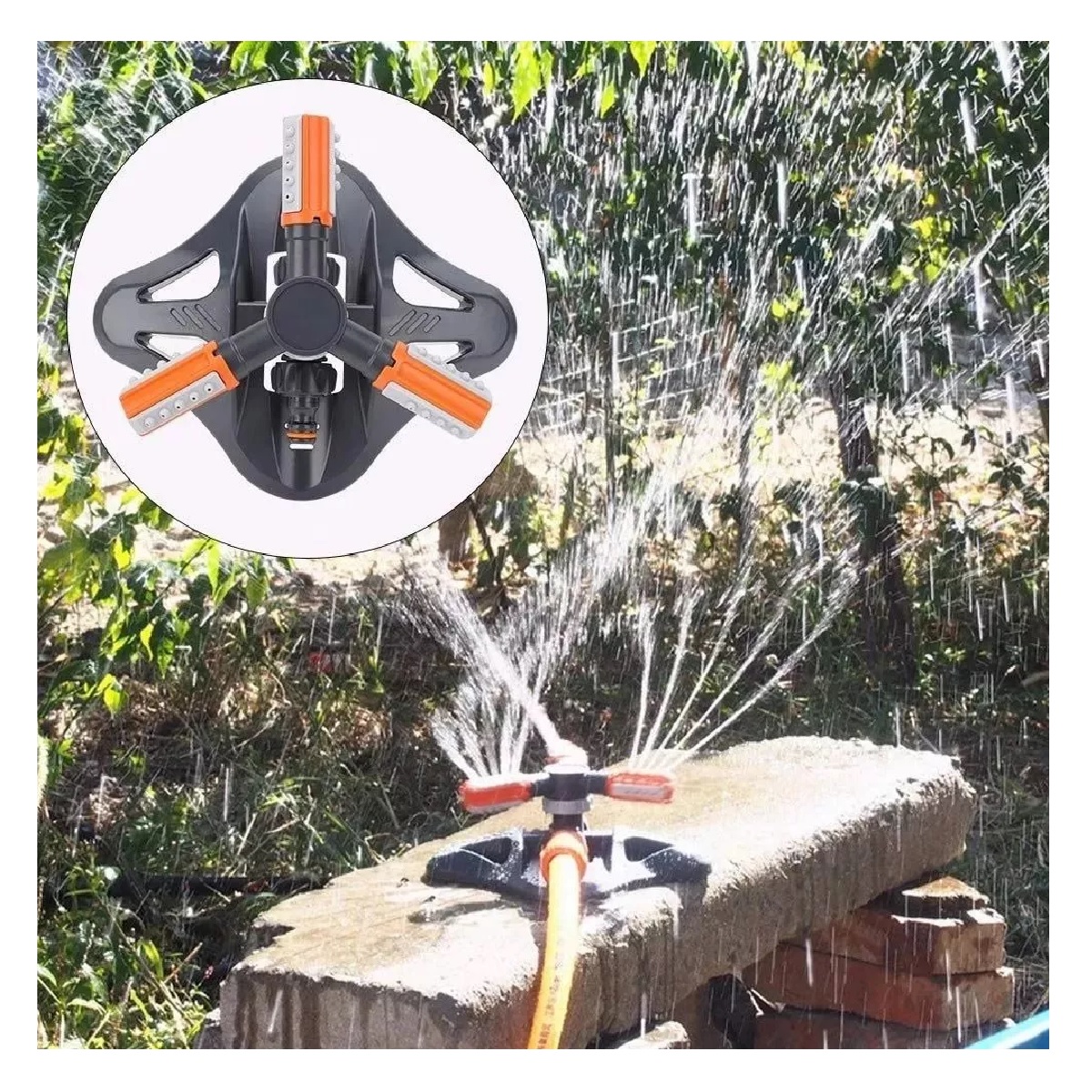 Aspersores Riego Jardín Giratorio Automático Inteligente 360