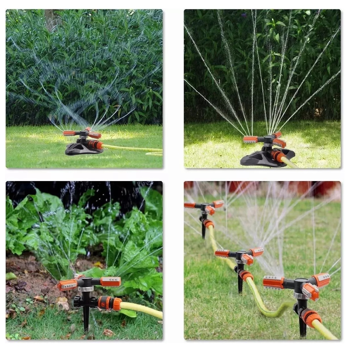 Aspersores Riego Jardín Giratorio Automático Inteligente 360