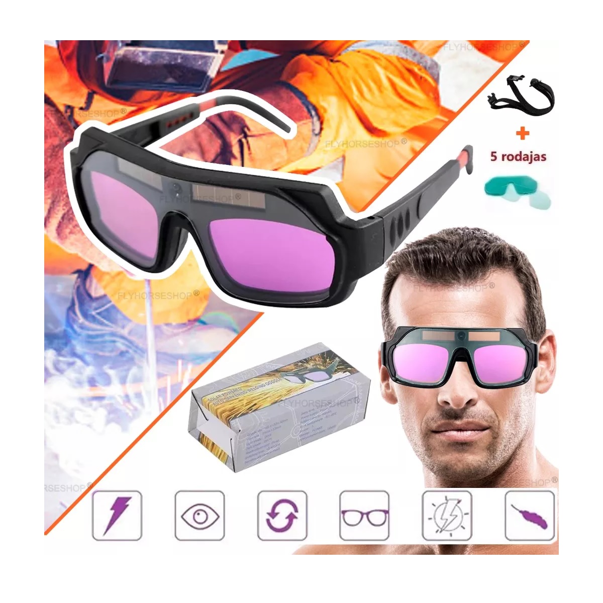 Gafas Lentes De Seguridad Para Soldar Electronica Solar