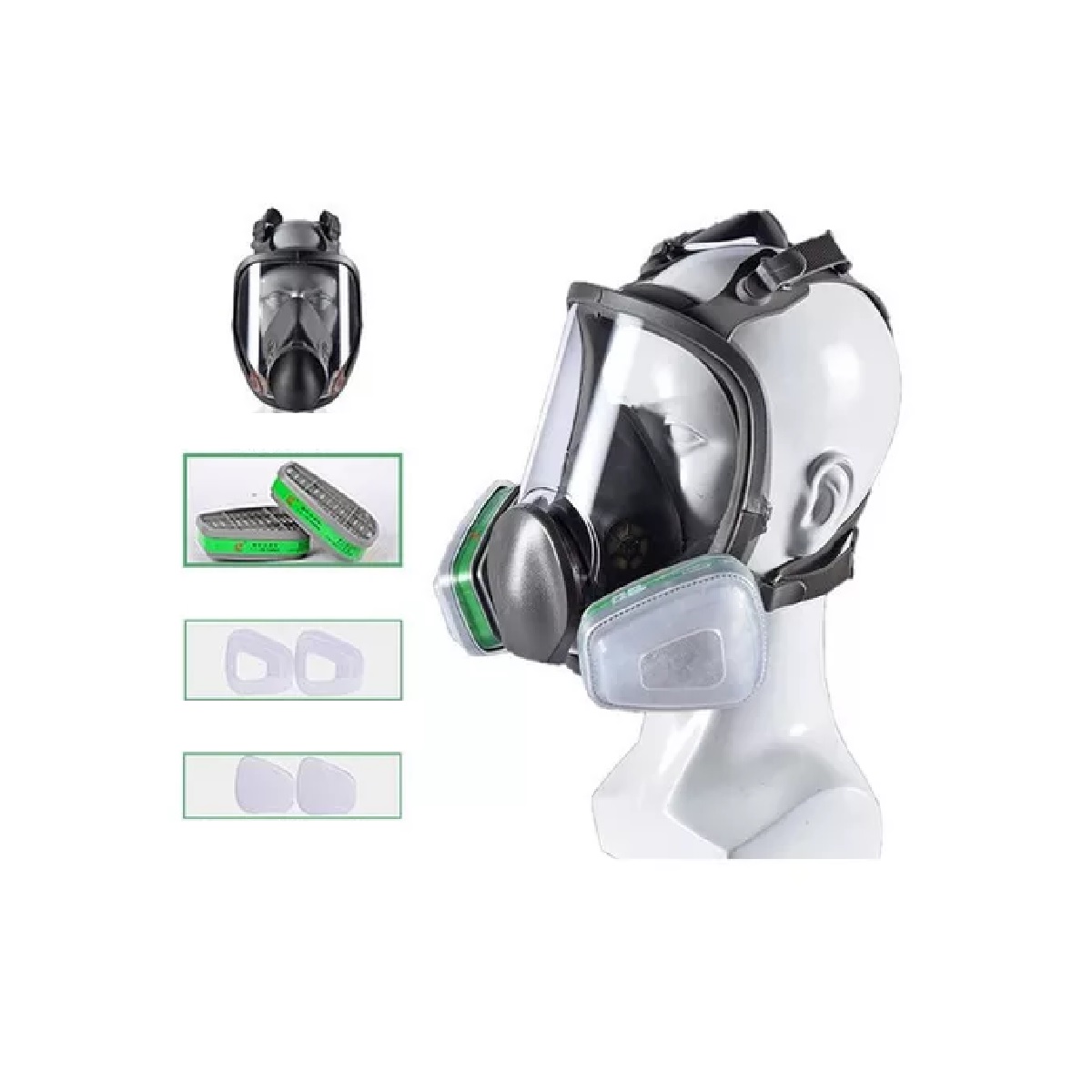 Mascarilla Facial Completa Mascarilla Antigás Respirato