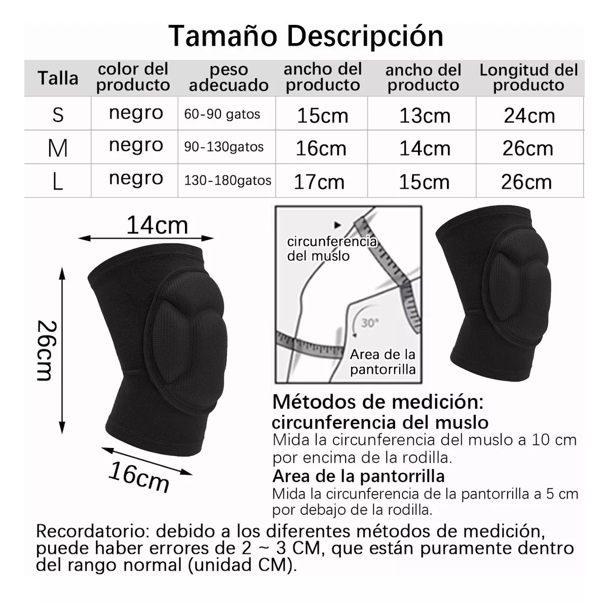 Rodilleras Para Deportes, Básquetbol Y Vóleibol, 1 Par S