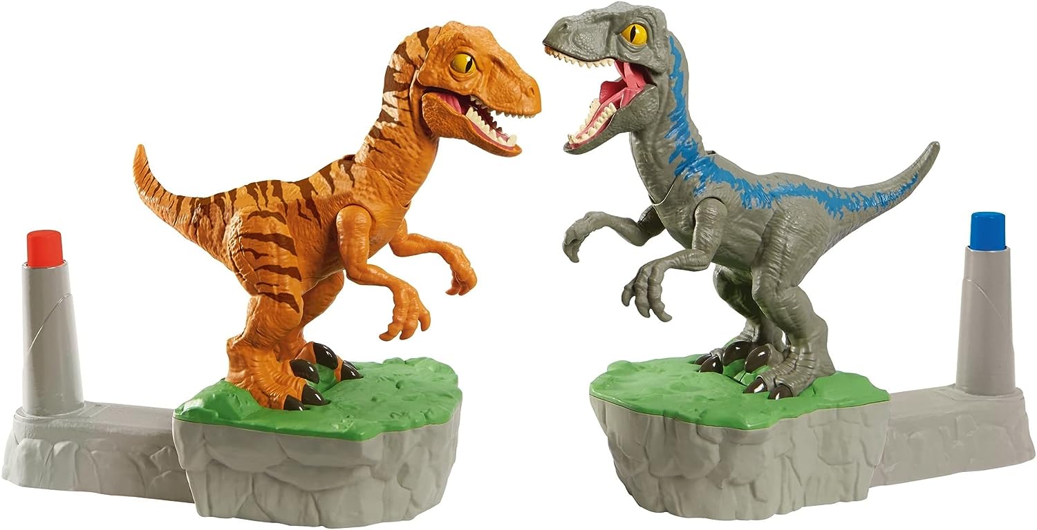 JURASSIC WORLD Rock 'em Sock 'em ROBOTS BLUE VS ATROCIRAPTOR