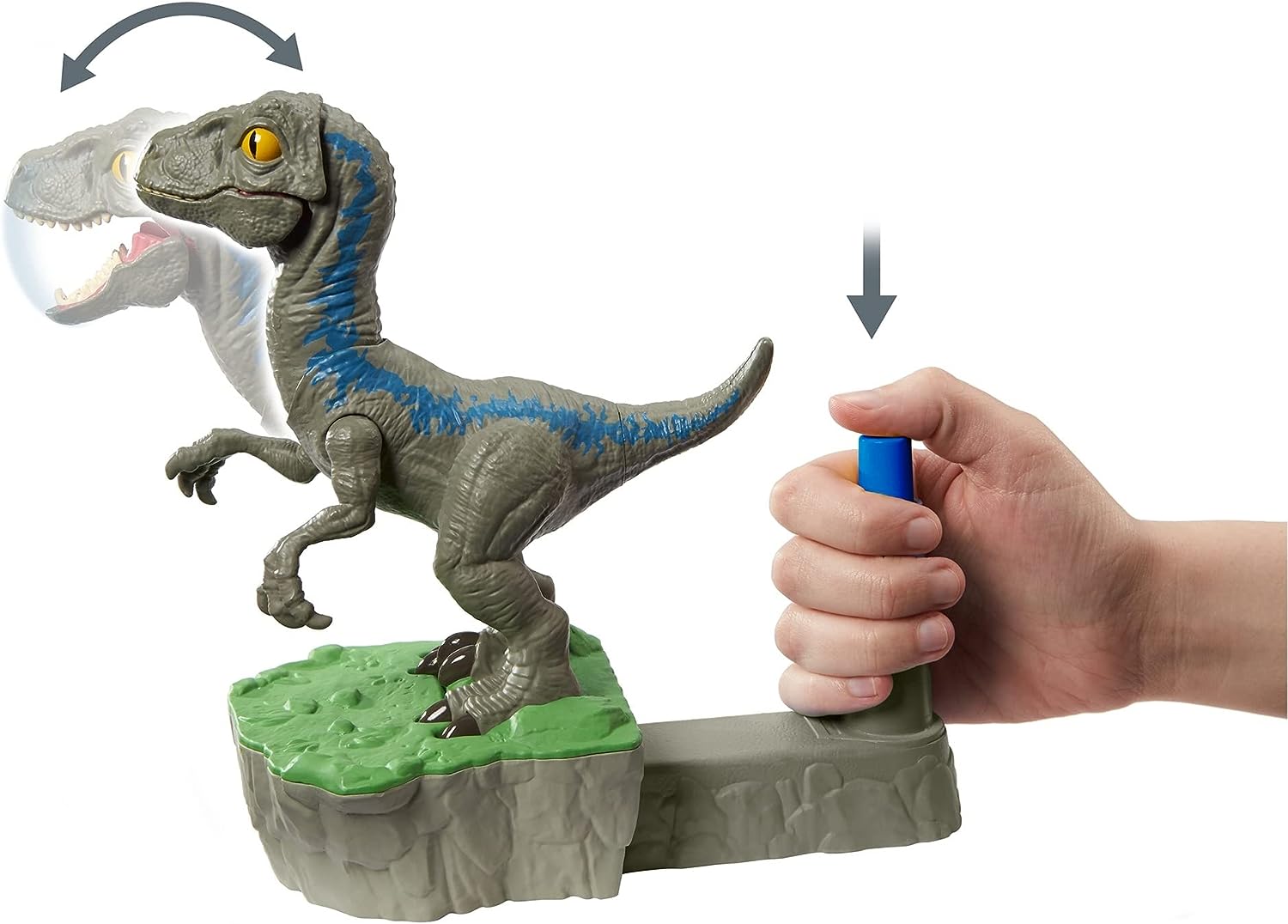 JURASSIC WORLD Rock 'em Sock 'em ROBOTS BLUE VS ATROCIRAPTOR