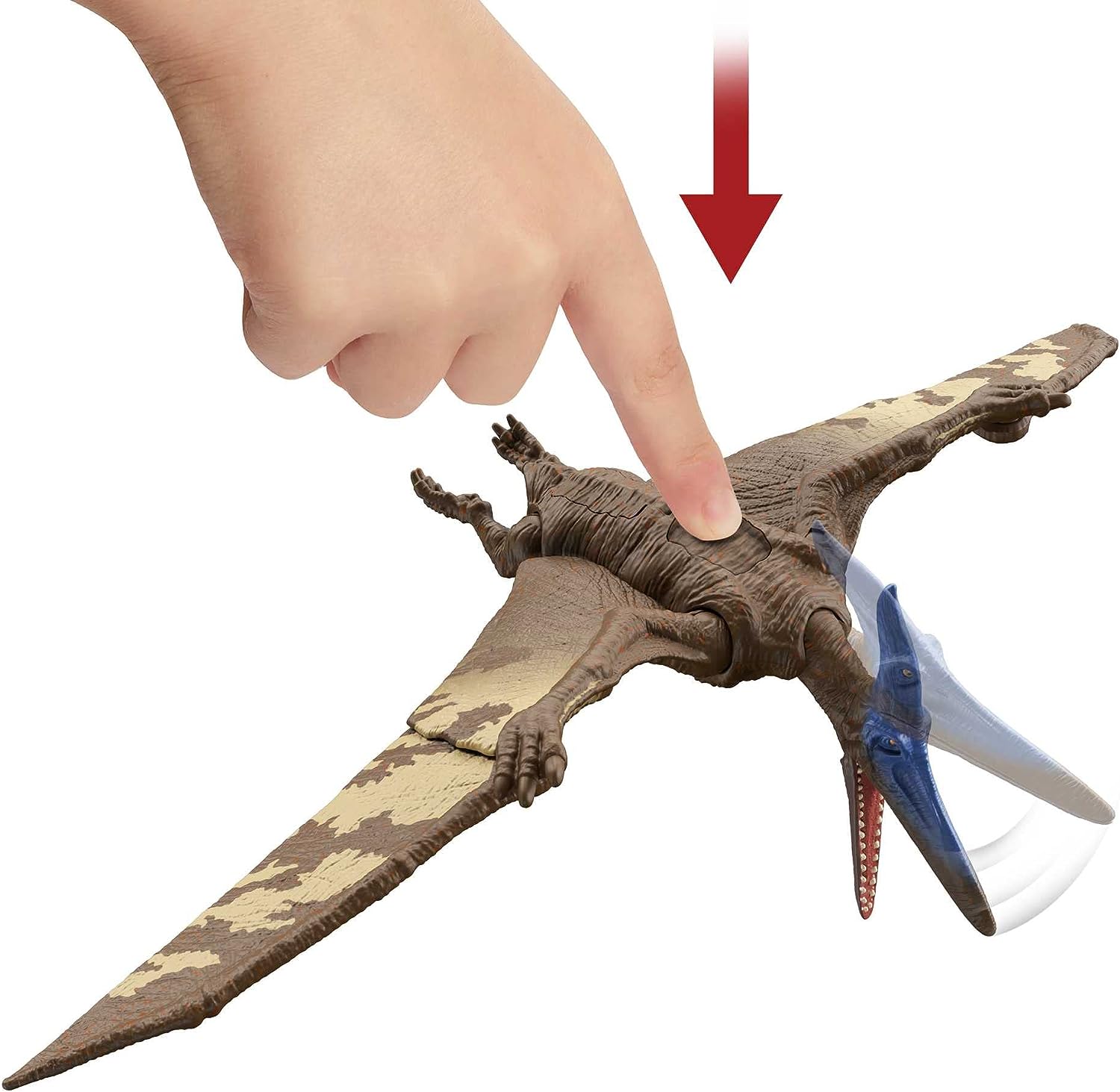 JURASSIC WORLD PTERANODON RUGE Y ATACA DINOSAURIO JUGUETE